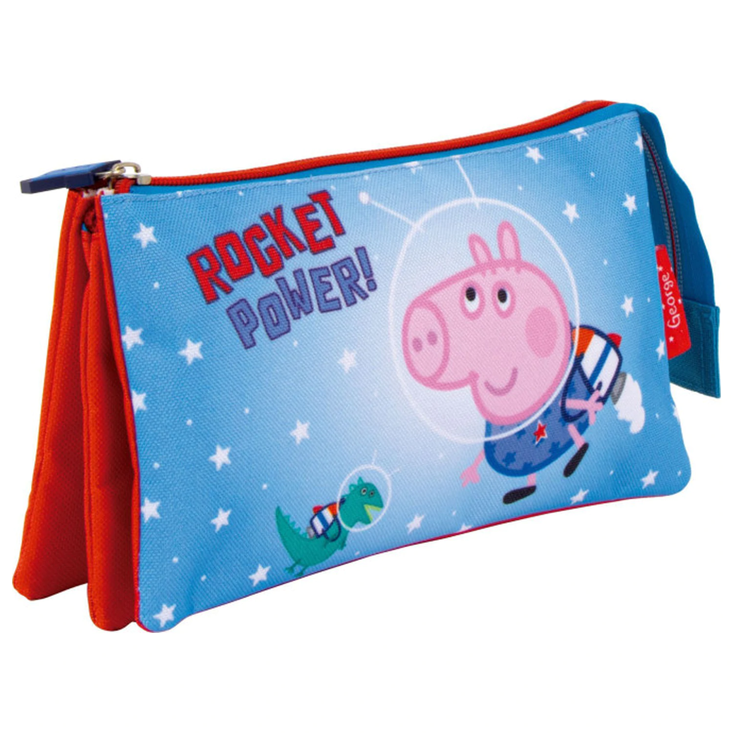 Peppa Pig Rocket Trusa creion cu 3 compartimente 21 cm poza produsului