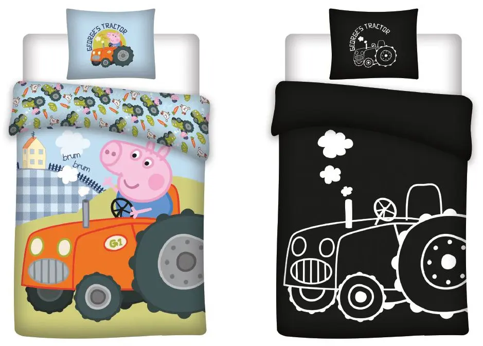 Peppa Pig Glow in the Dark Husa de Pilota pentru Copii Set 100x135cm, 40x60cm poza produsului