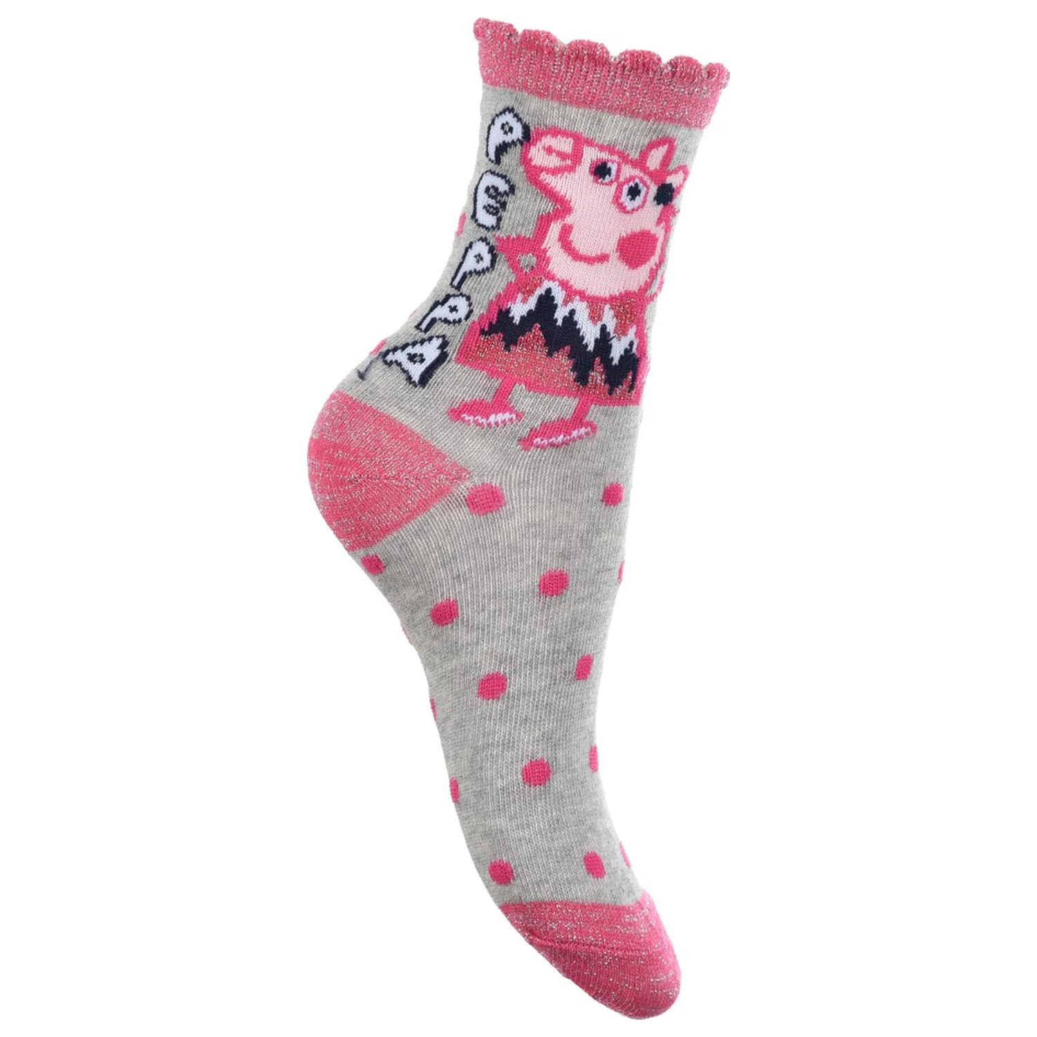 Peppa Pig Sparkle Steps Grey șosete pentru copii 27/30 poza produsului