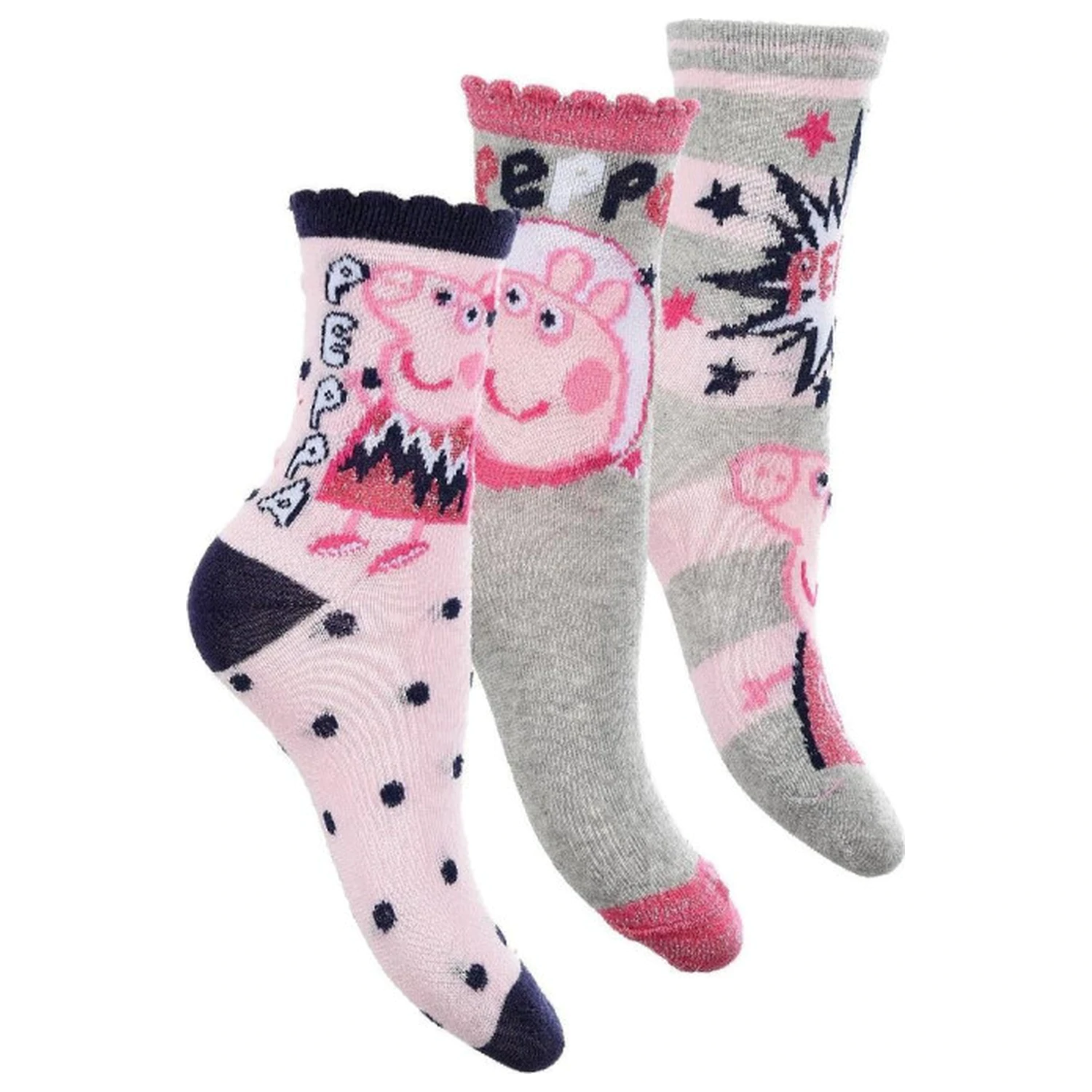 Peppa Pig Sparkle Steps sosete copii 31/34 poza produsului