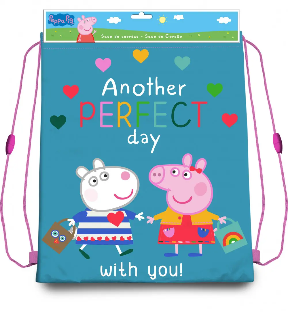 Geanta sport Peppa Pig Drawstring Bag 40 cm poza produsului
