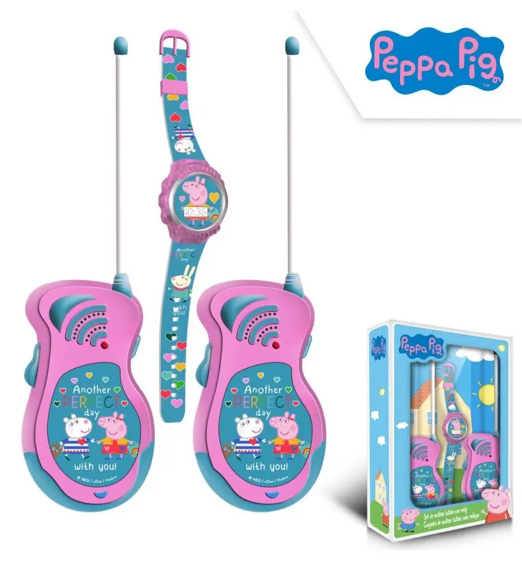 Peppa Pig Walkie Talkie + Set Ceas Digital poza produsului