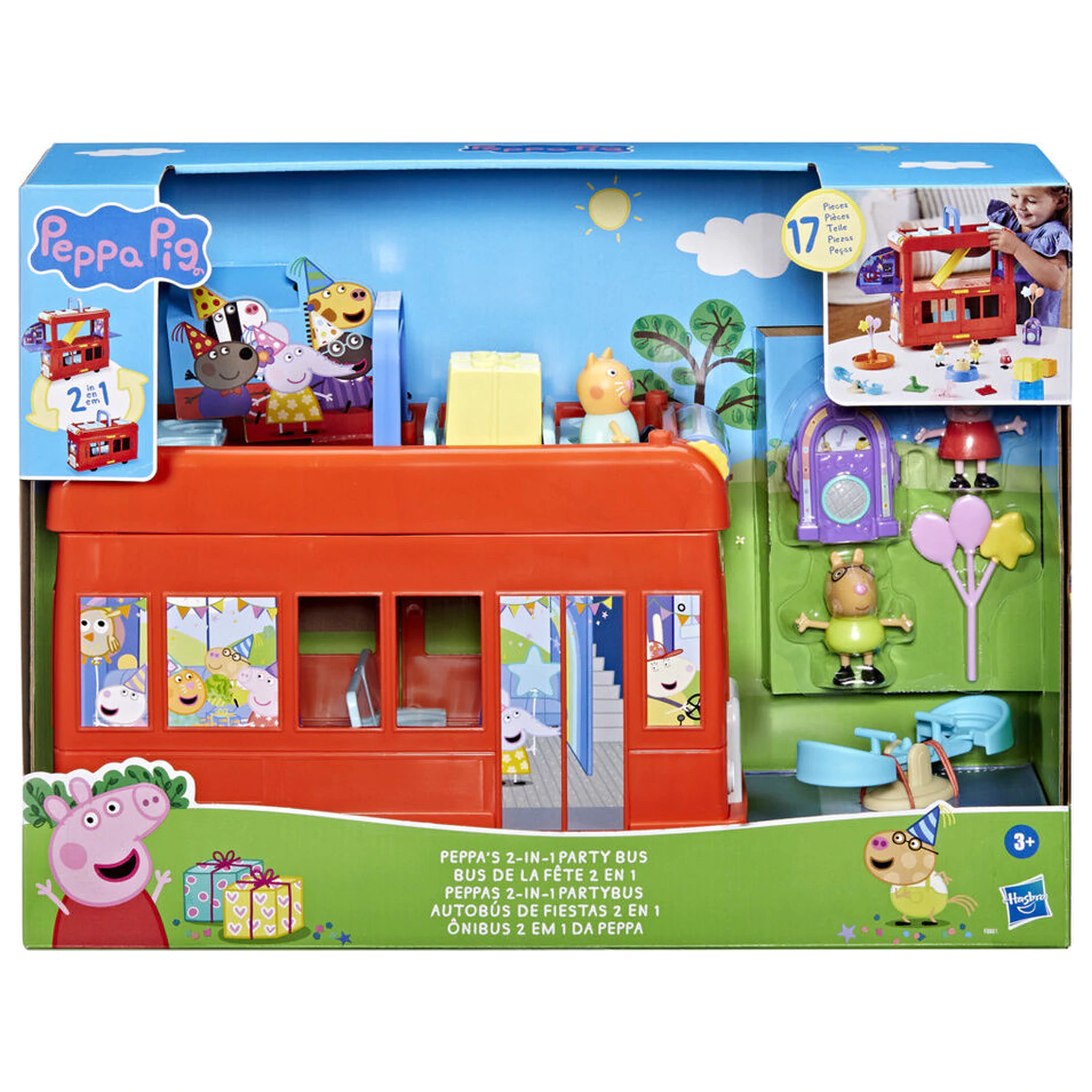Peppa Pig Set de joaca Autobuz de petrecere 2-in-1 poza produsului