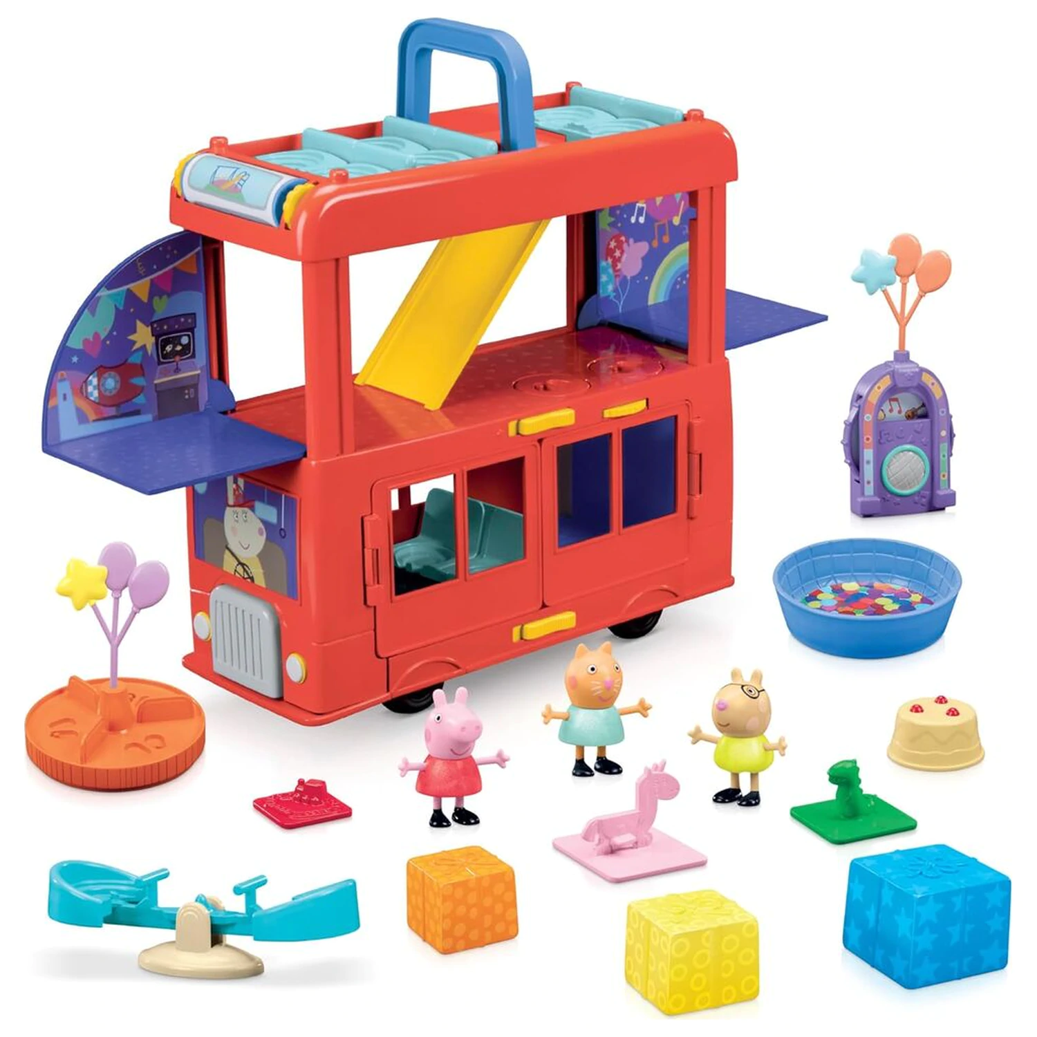 Peppa Pig Set de joaca Autobuz de petrecere 2-in-1 poza produsului