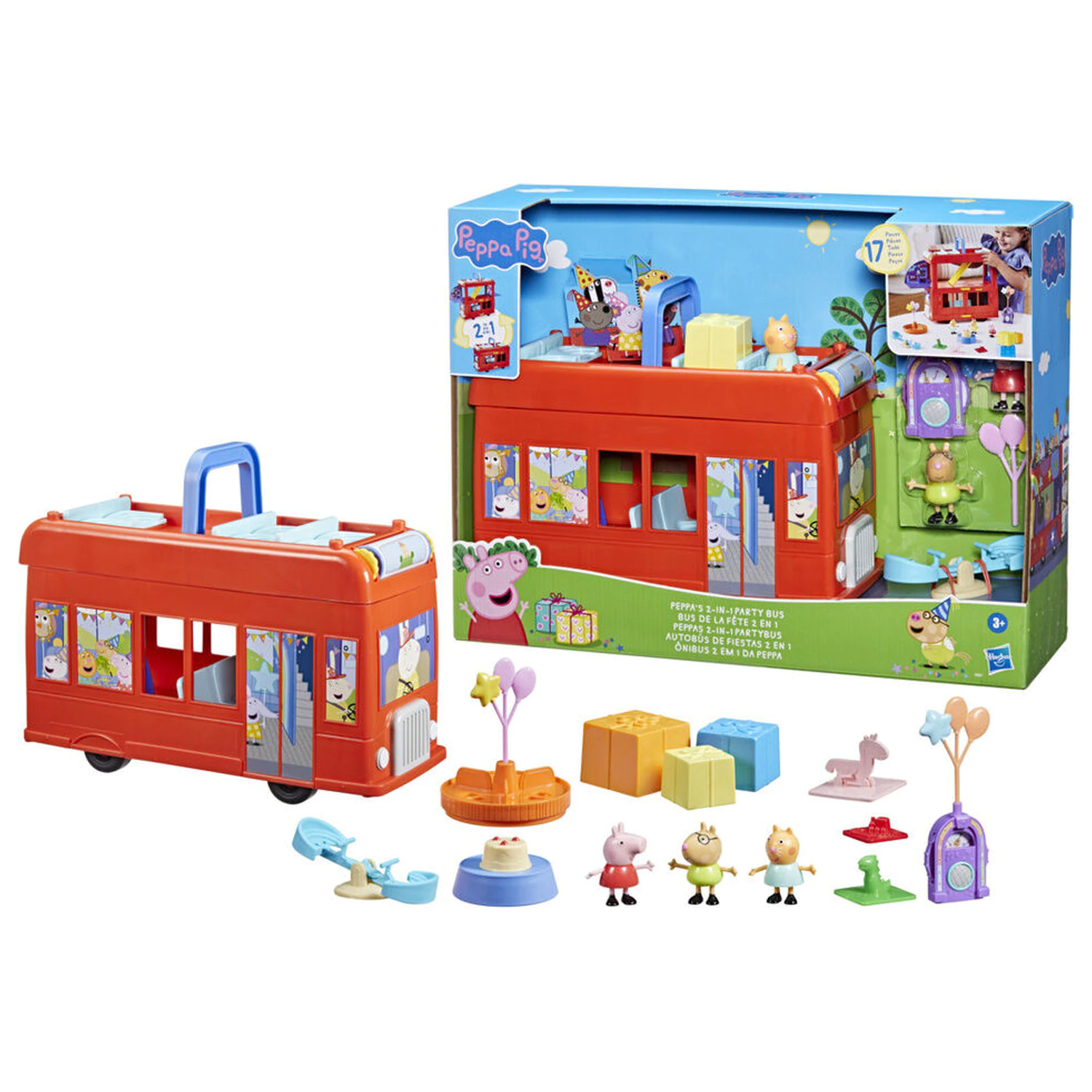 Peppa Pig Set de joaca Autobuz de petrecere 2-in-1 poza produsului