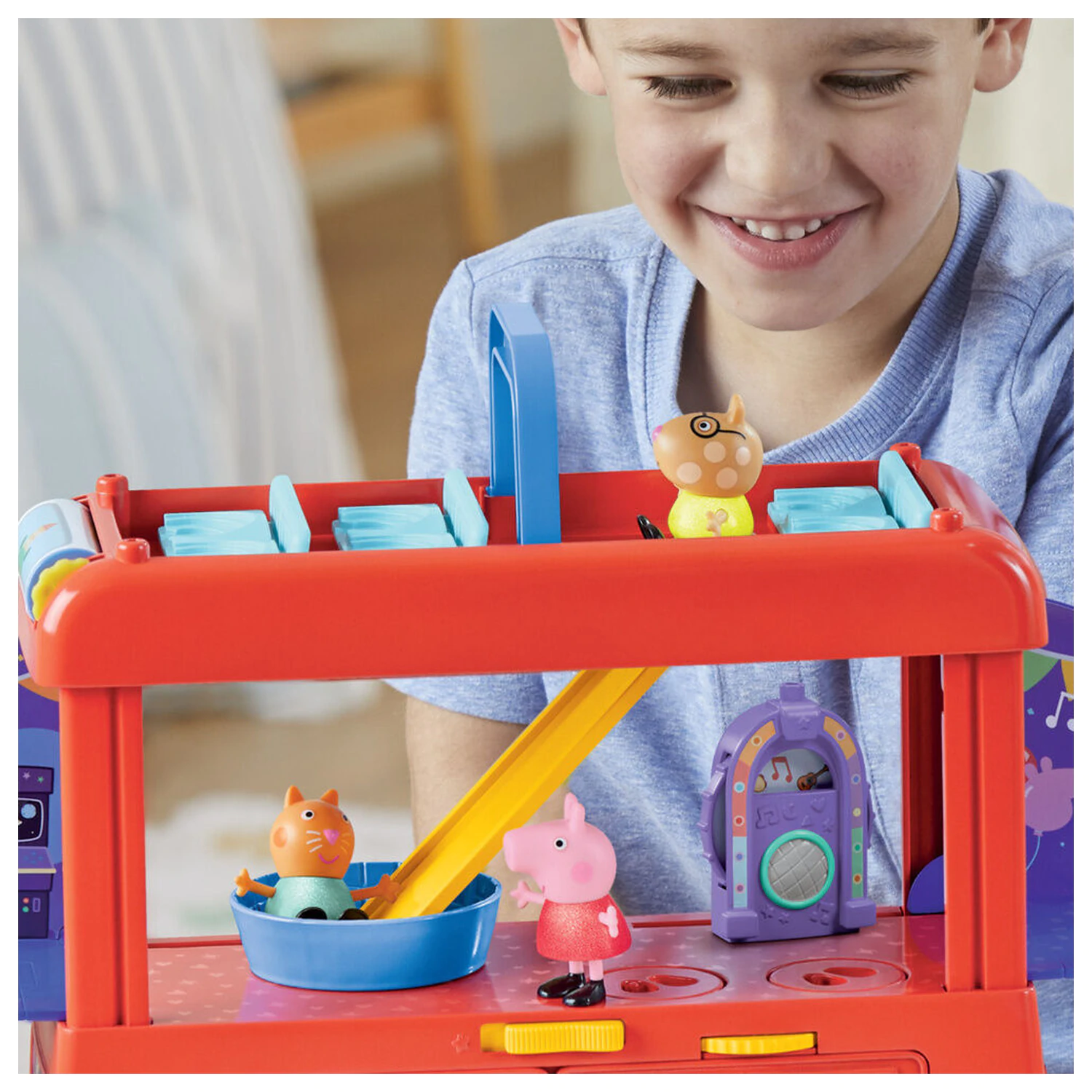 Peppa Pig Set de joaca Autobuz de petrecere 2-in-1 poza produsului