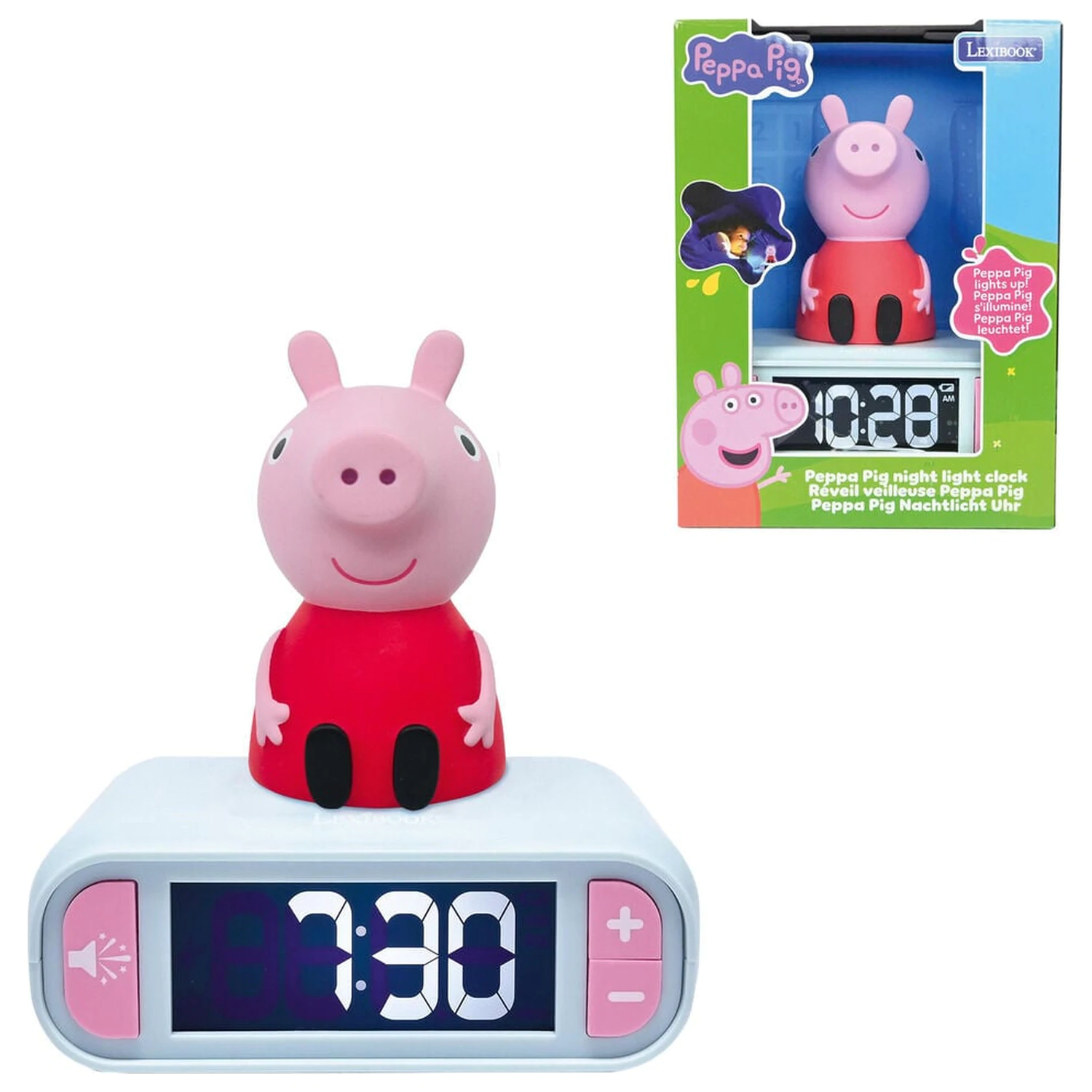 Peppa Pig Ceas desteptator digital cu Lampa de veghe 3D poza produsului