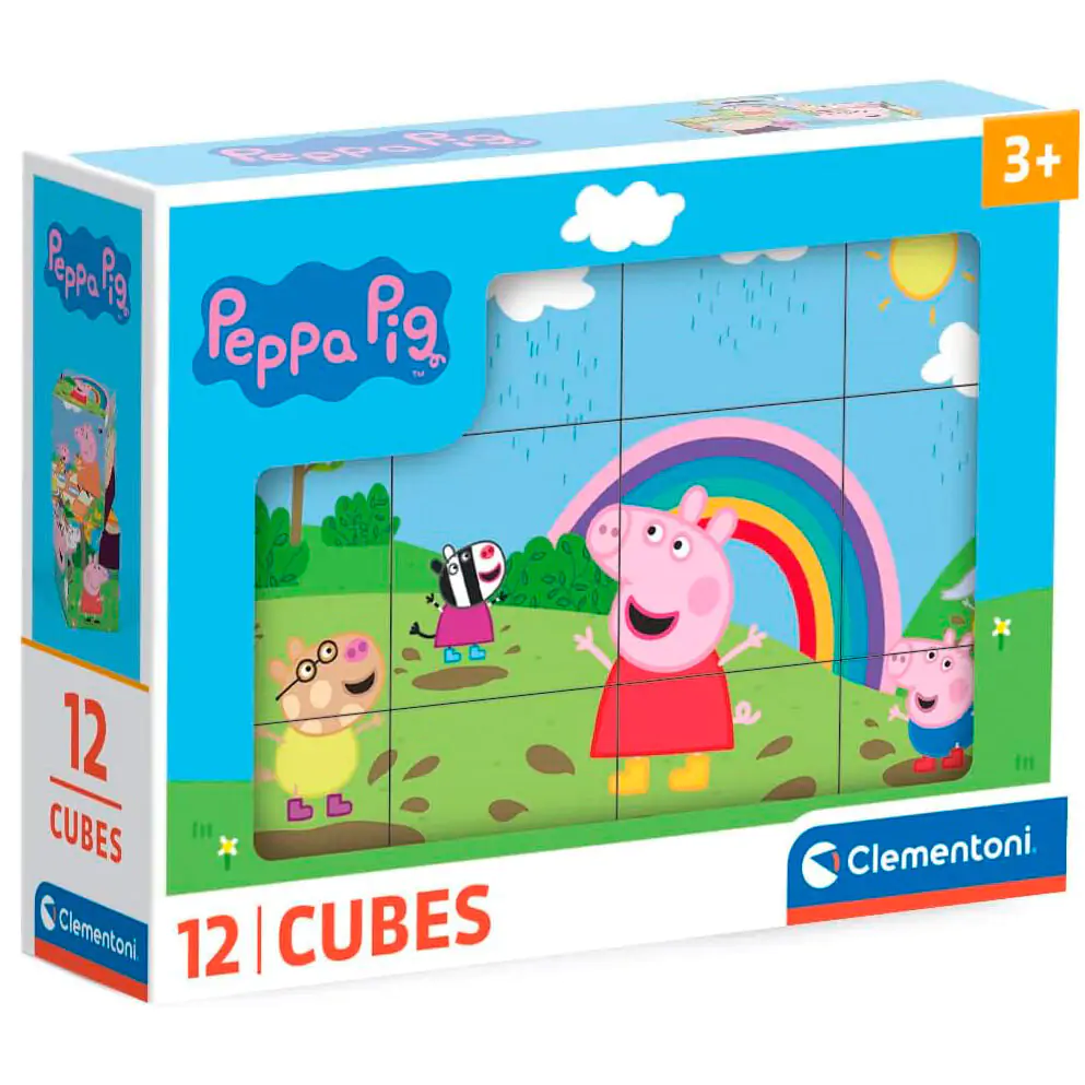 Peppa Pig cube puzzle 12 piese poza produsului