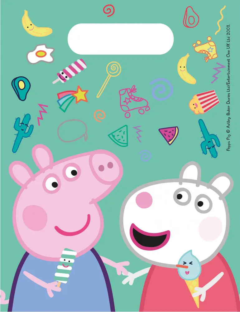 Peppa Pig Messy Play, Geanta cadou Peppa Pig 6 piese poza produsului