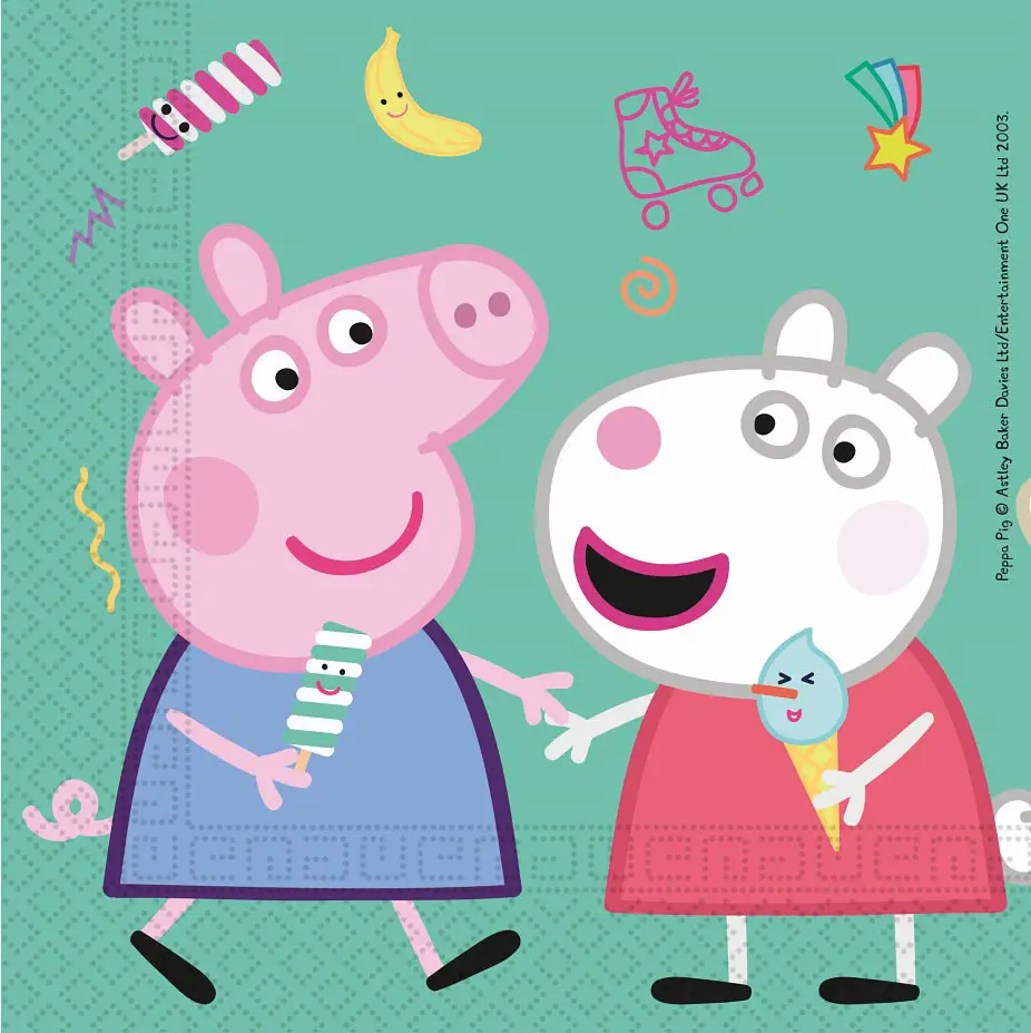 Peppa Pig Messy Play, Șervețele Peppa Pig Pachet de 20 de bucăți poza produsului