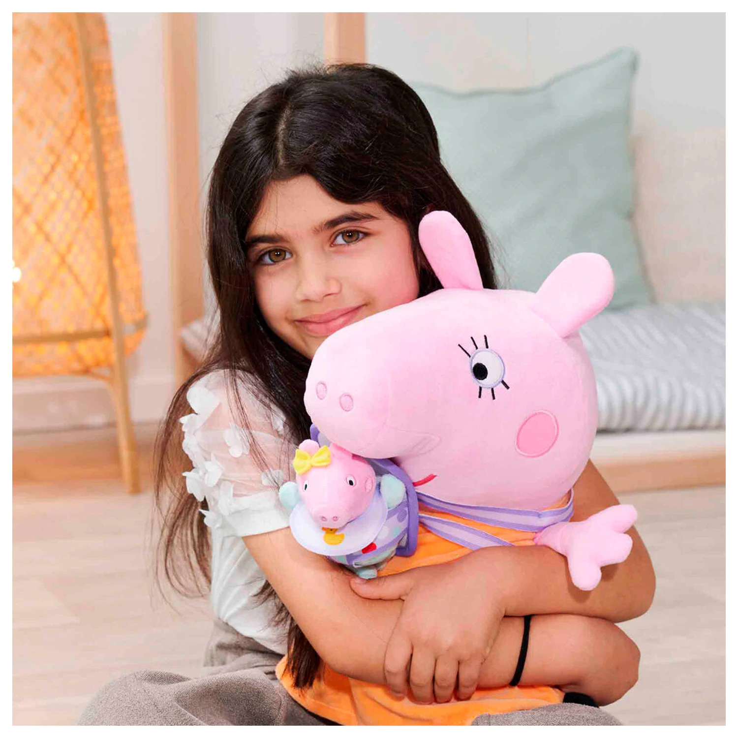 Peppa Pig Mummy Pig with Evie jucarie de plus 33cm poza produsului