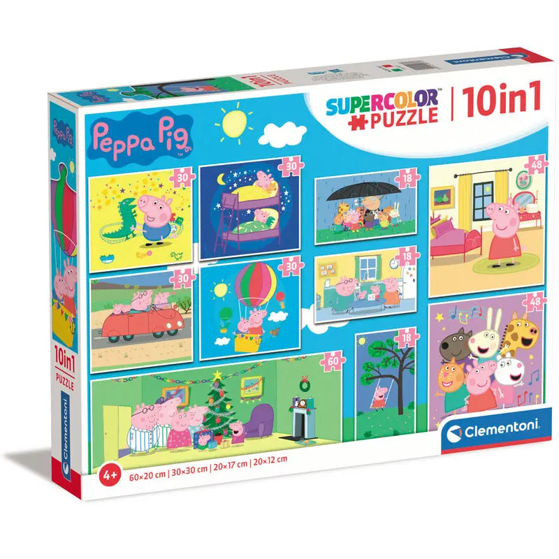 Peppa Pig puzzle 18+30+48+60 piese poza produsului