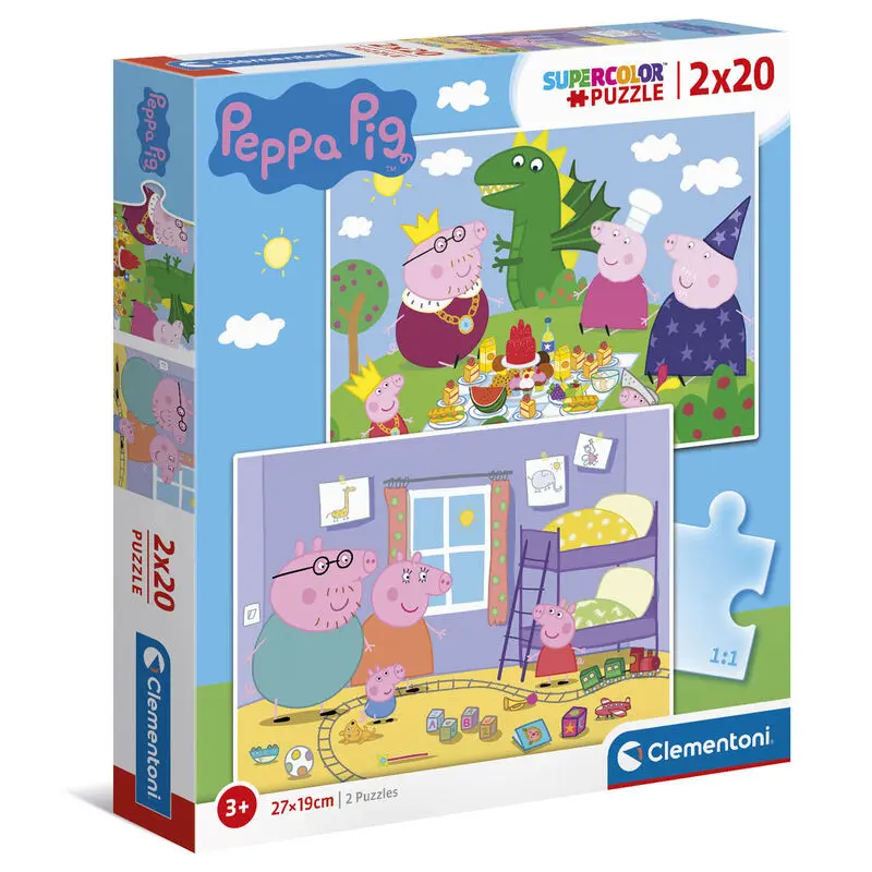 Peppa Pig puzzle 2x20 bucăți poza produsului