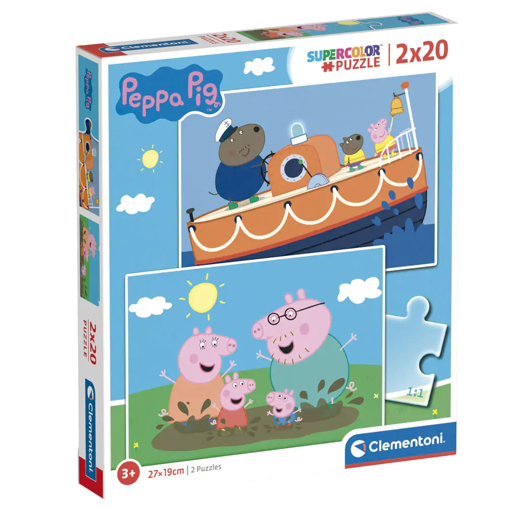 Peppa Pig puzzle 2x20 piese poza produsului