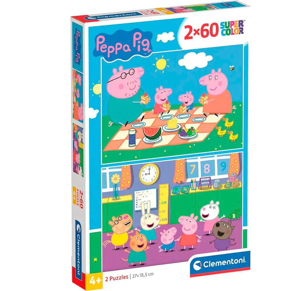 Peppa Pig puzzle 2x60 piese poza produsului