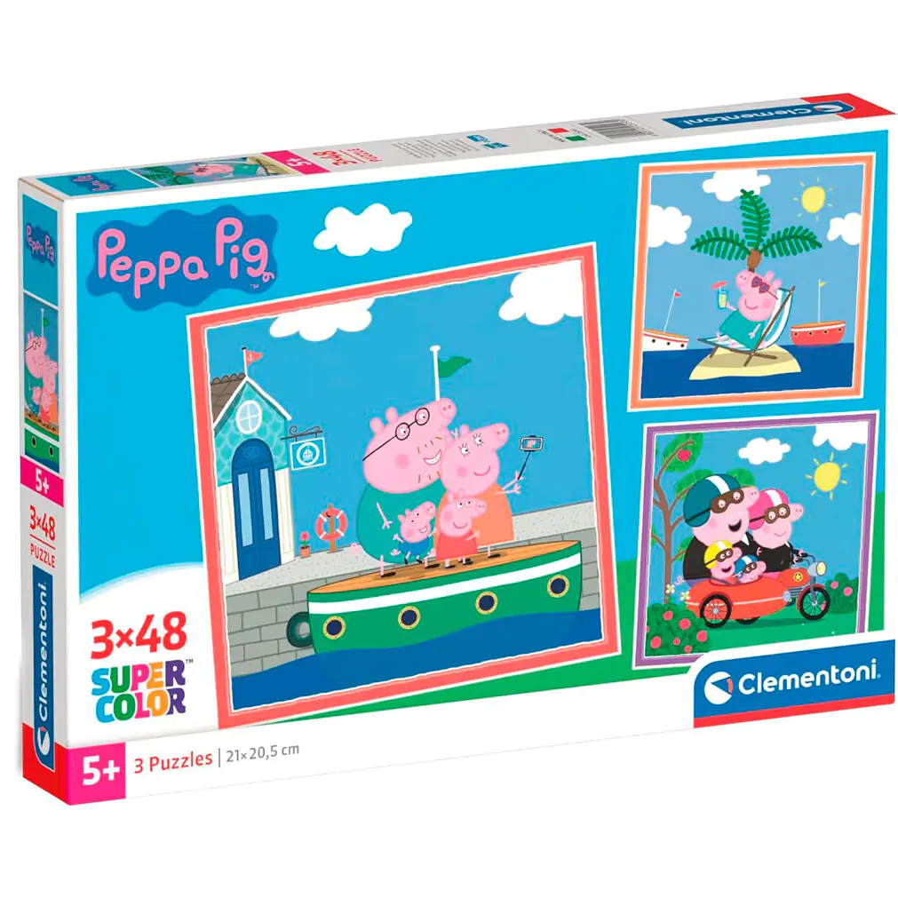 Peppa Pig puzzle 3 x 48 piese poza produsului