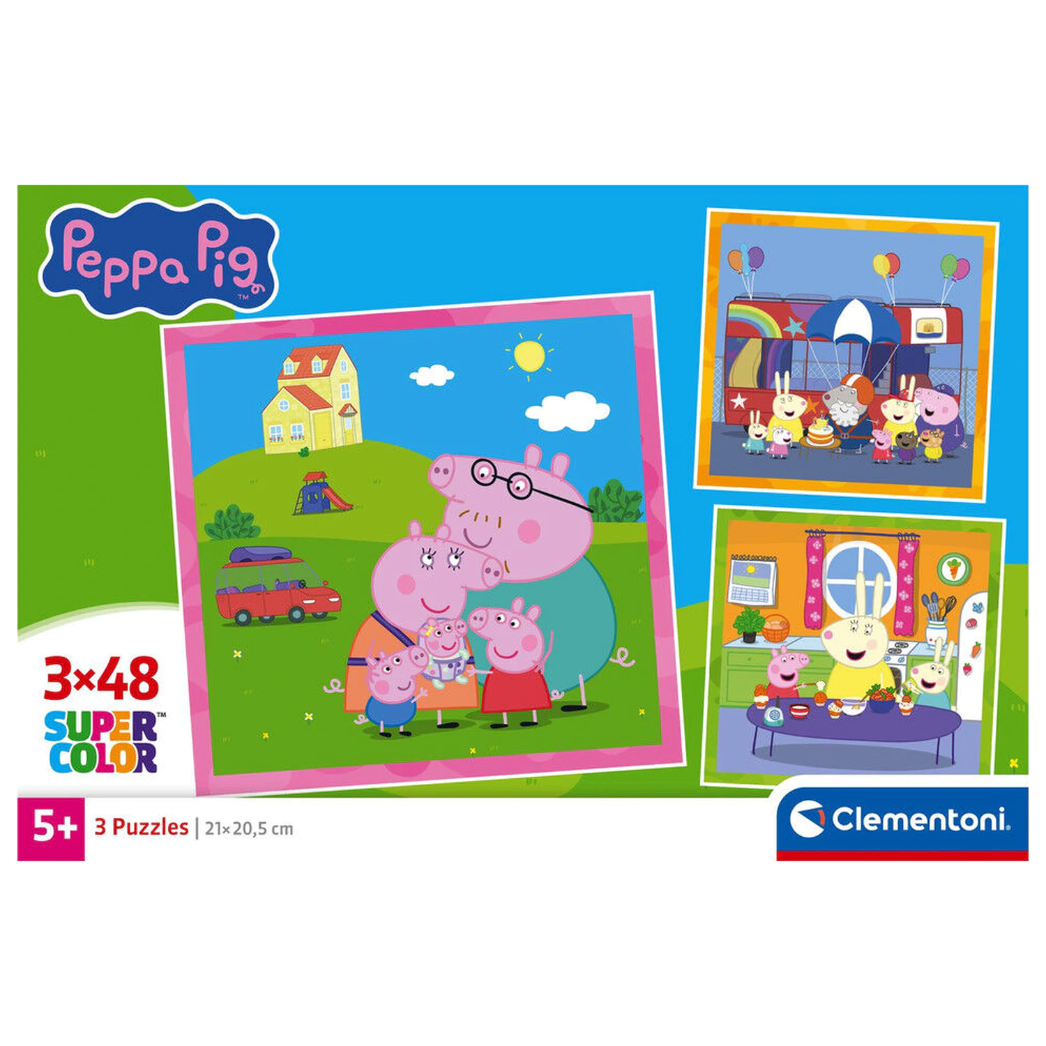 Peppa Pig puzzle 3x48 piese poza produsului