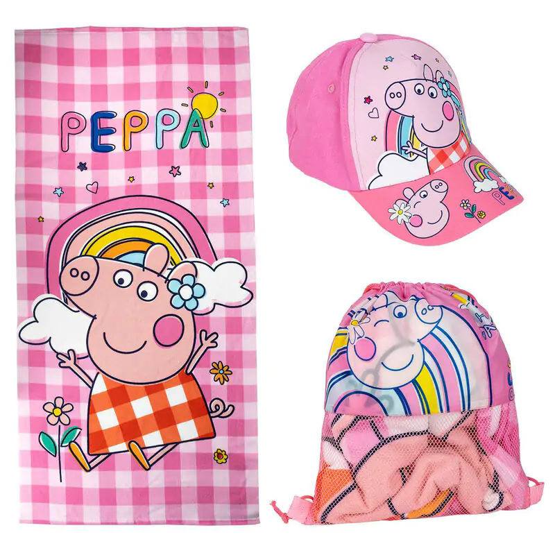 Peppa Pig set prosop + geantă + șapcă poza produsului