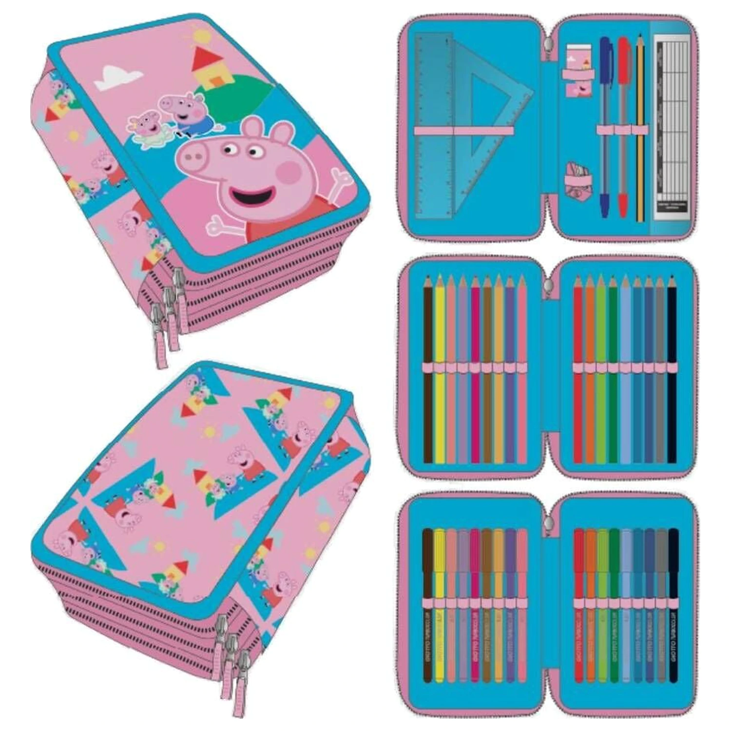 Peppa Pig penar triplu poza produsului