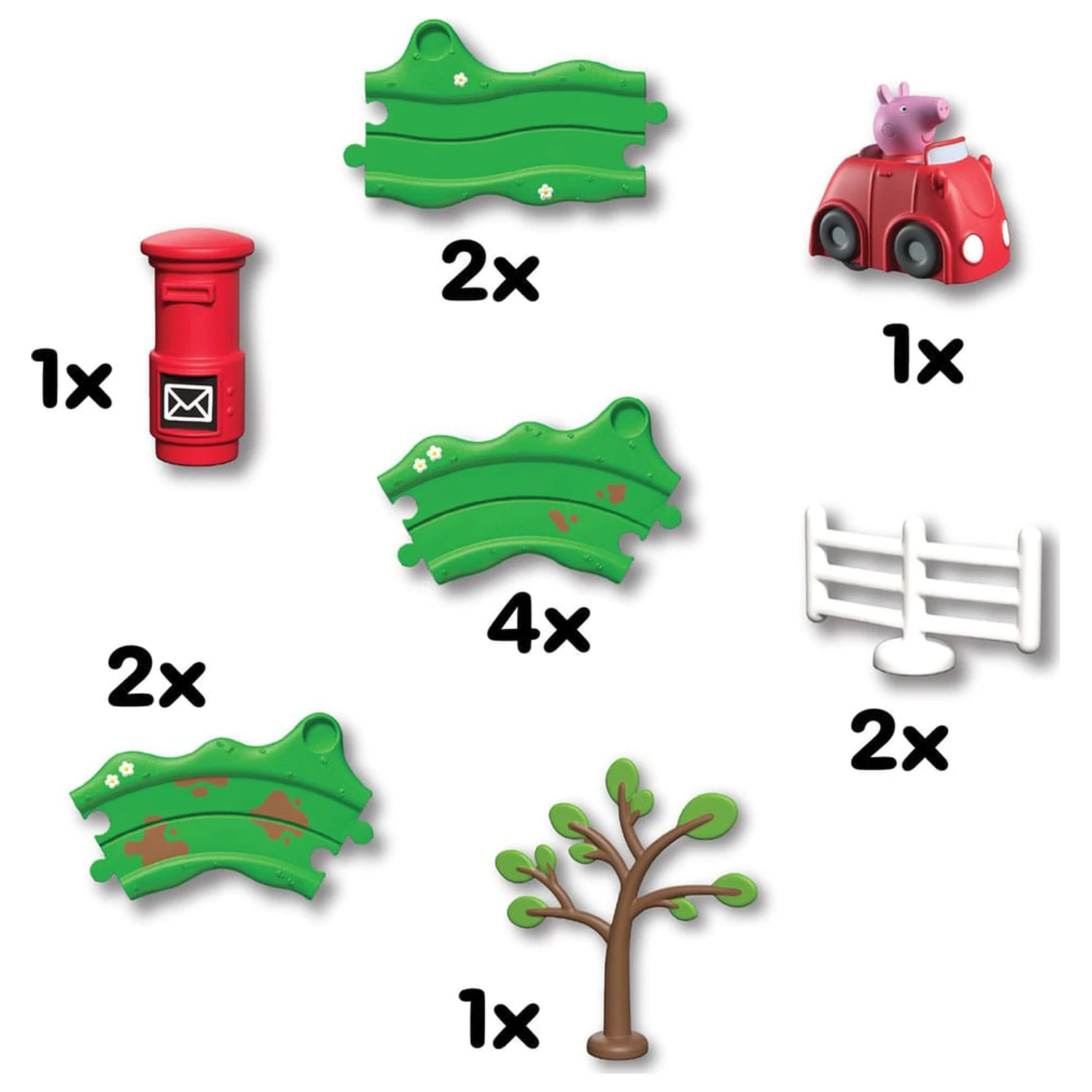 Peppa Pig Whizz Around Peppa's Little Red Car Set poza produsului