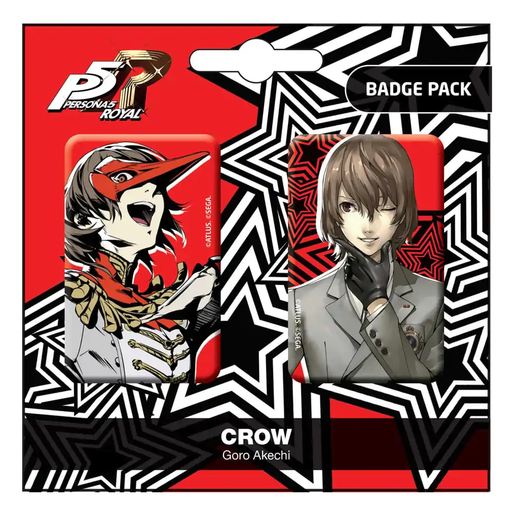 Persona 5 Royal Insigne tip Pin Set de 2 bucăți Crow / Goro Akechi poza produsului