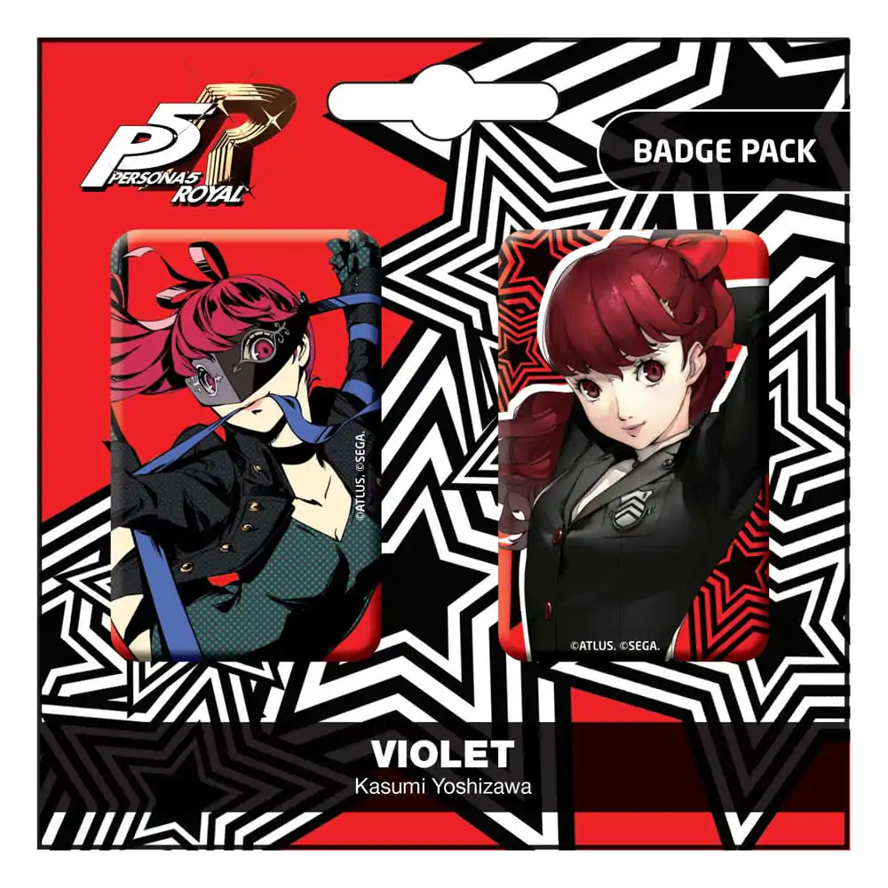 Persona 5 Royal Insigne Pin Set 2 bucăți Violet / Kasumi Yoshizawa poza produsului