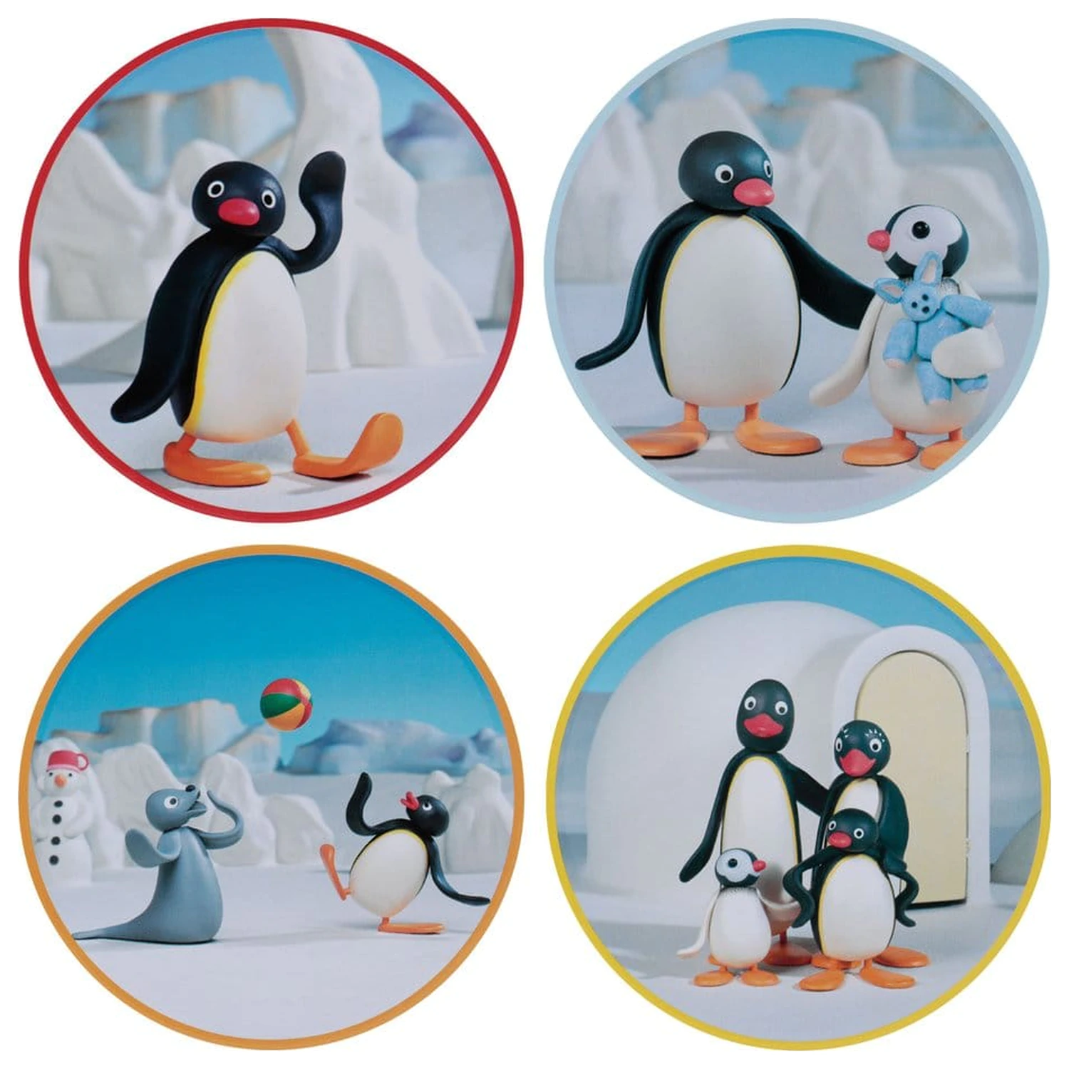Pingu Coaster set de 4 bucati poza produsului