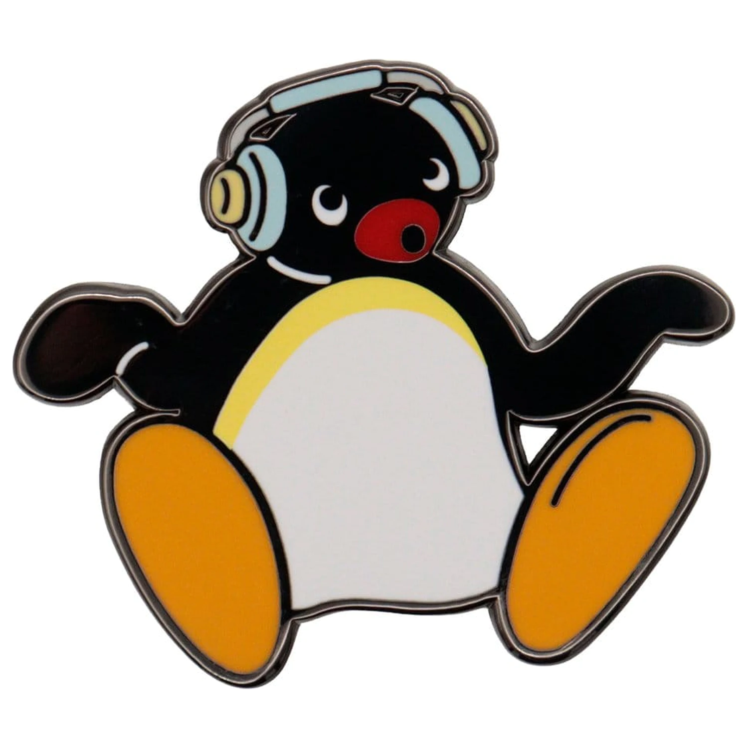 Pingu Pin Badge Headphones Editie Limitata poza produsului