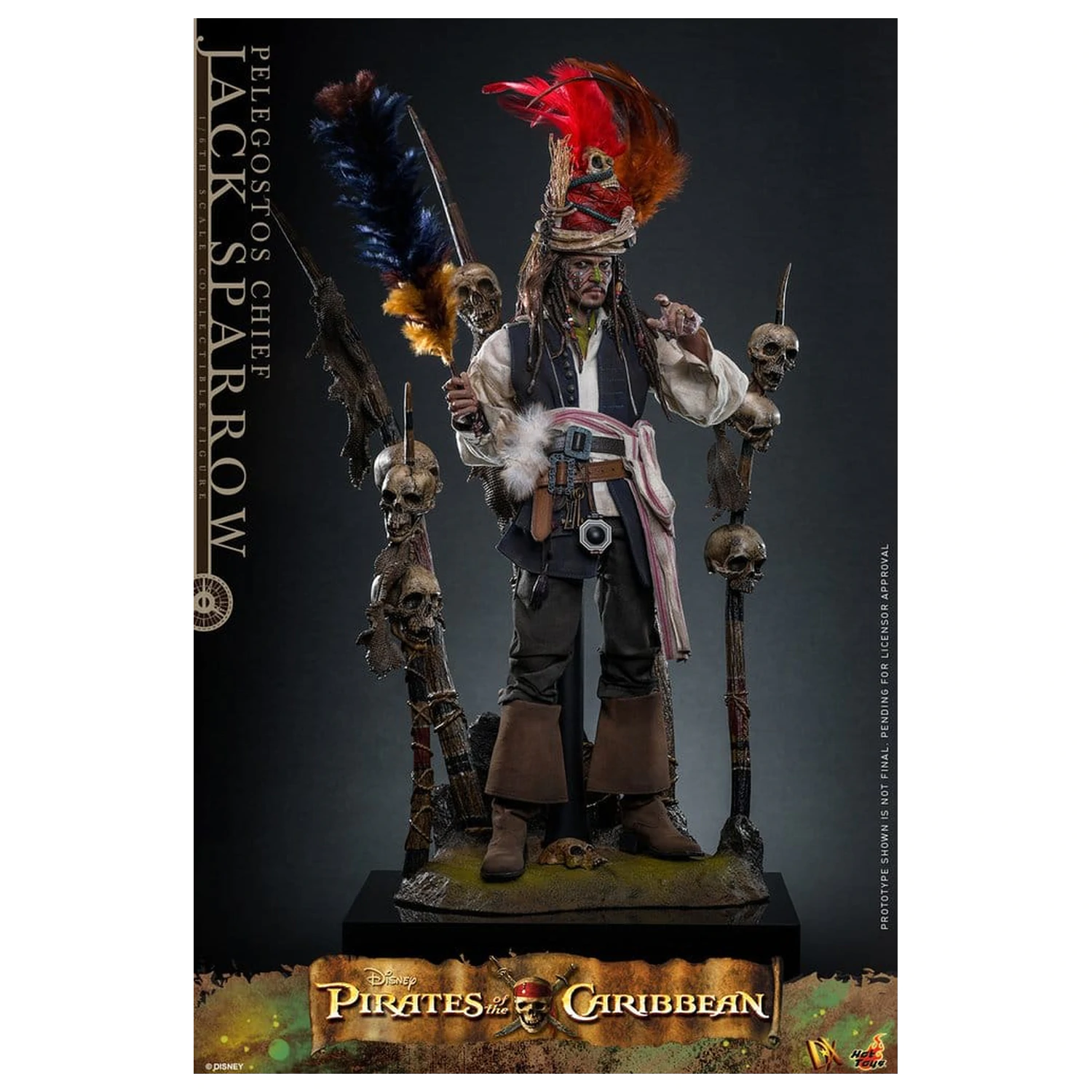 Pirates of the Caribbean: Dead Man's Chest Figurina de acțiune DX la scară 1/6 Pelegostos Chief Jack Sparrow 30 cm poza produsului