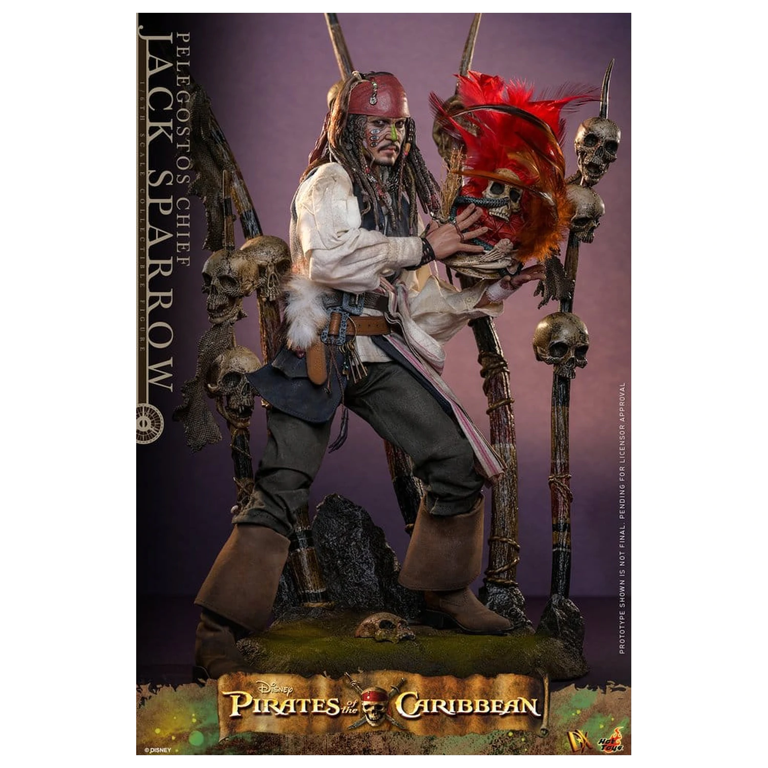 Pirates of the Caribbean: Dead Man's Chest Figurina de acțiune DX la scară 1/6 Pelegostos Chief Jack Sparrow 30 cm poza produsului