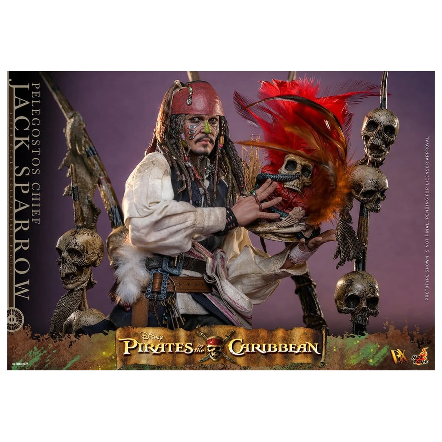 Pirates of the Caribbean: Dead Man's Chest Figurina de acțiune DX la scară 1/6 Pelegostos Chief Jack Sparrow 30 cm poza produsului