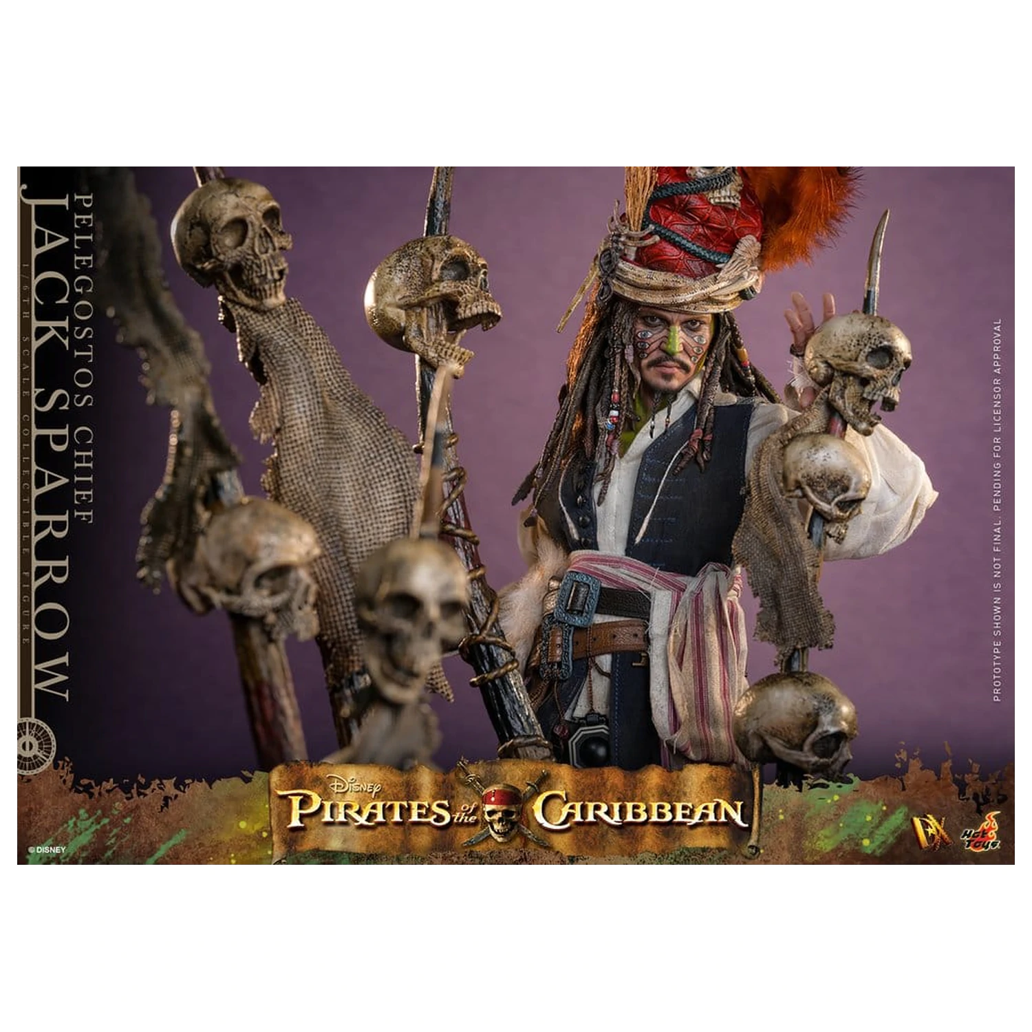 Pirates of the Caribbean: Dead Man's Chest Figurina de acțiune DX la scară 1/6 Pelegostos Chief Jack Sparrow 30 cm poza produsului