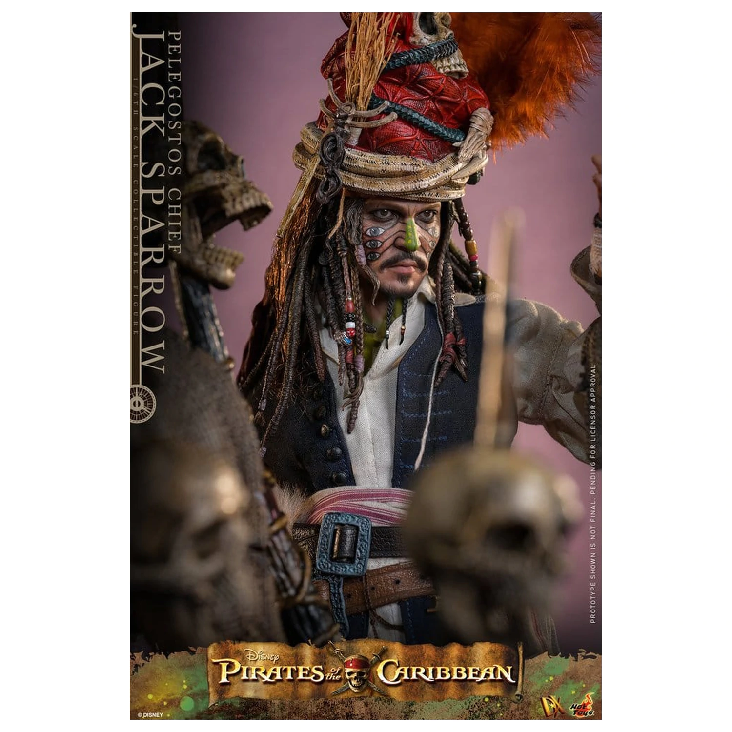 Pirates of the Caribbean: Dead Man's Chest Figurina de acțiune DX la scară 1/6 Pelegostos Chief Jack Sparrow 30 cm poza produsului