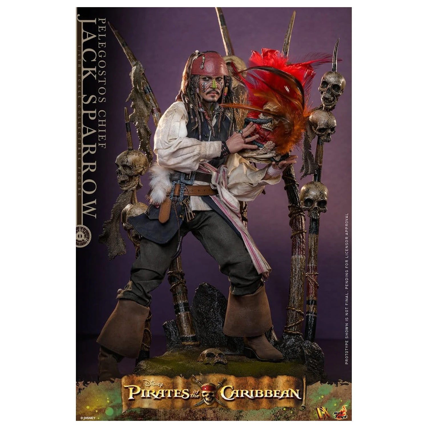 Pirates of the Caribbean: Dead Man's Chest Figurina de acțiune DX la scară 1/6 Pelegostos Chief Jack Sparrow 30 cm poza produsului