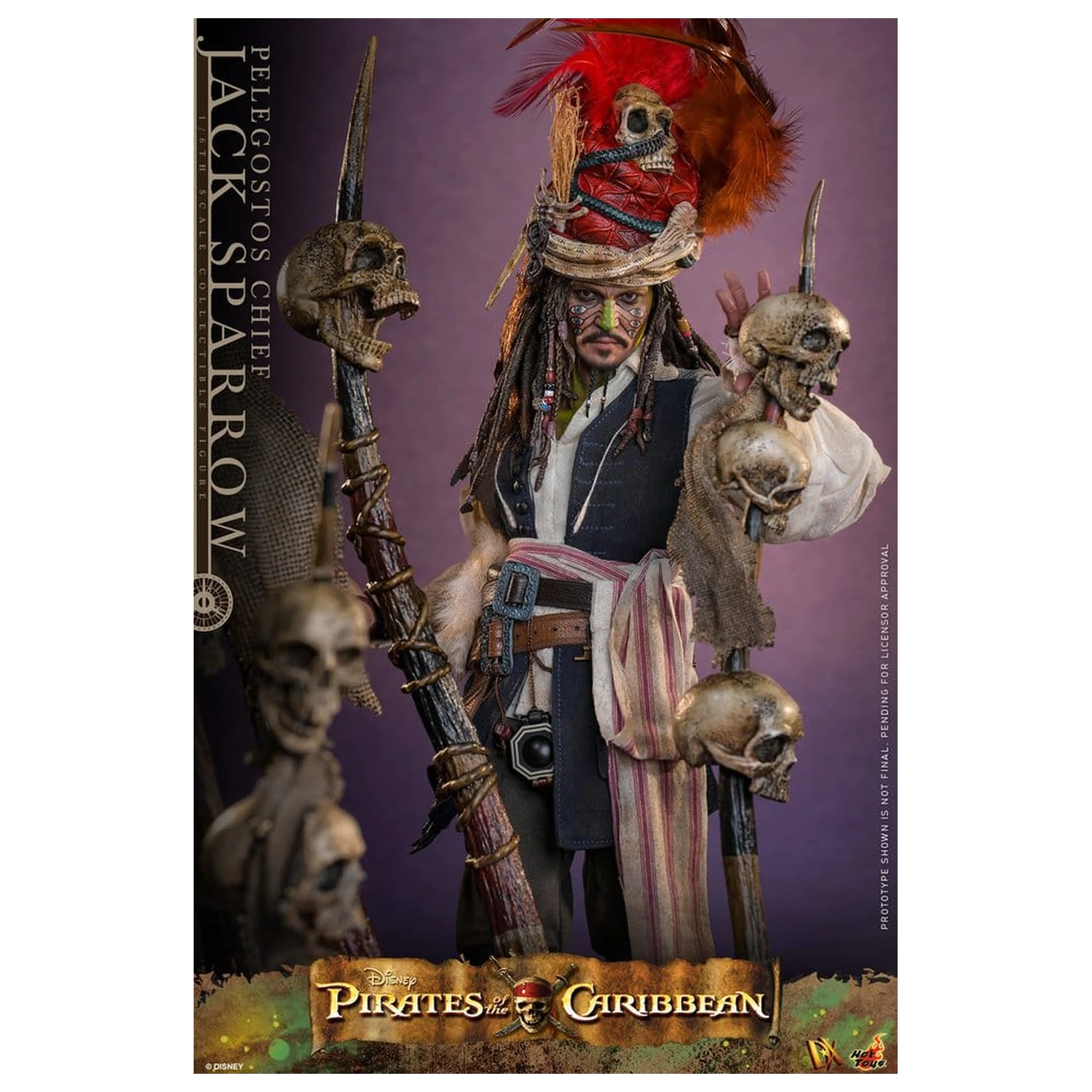 Pirates of the Caribbean: Dead Man's Chest Figurina de acțiune DX la scară 1/6 Pelegostos Chief Jack Sparrow 30 cm poza produsului