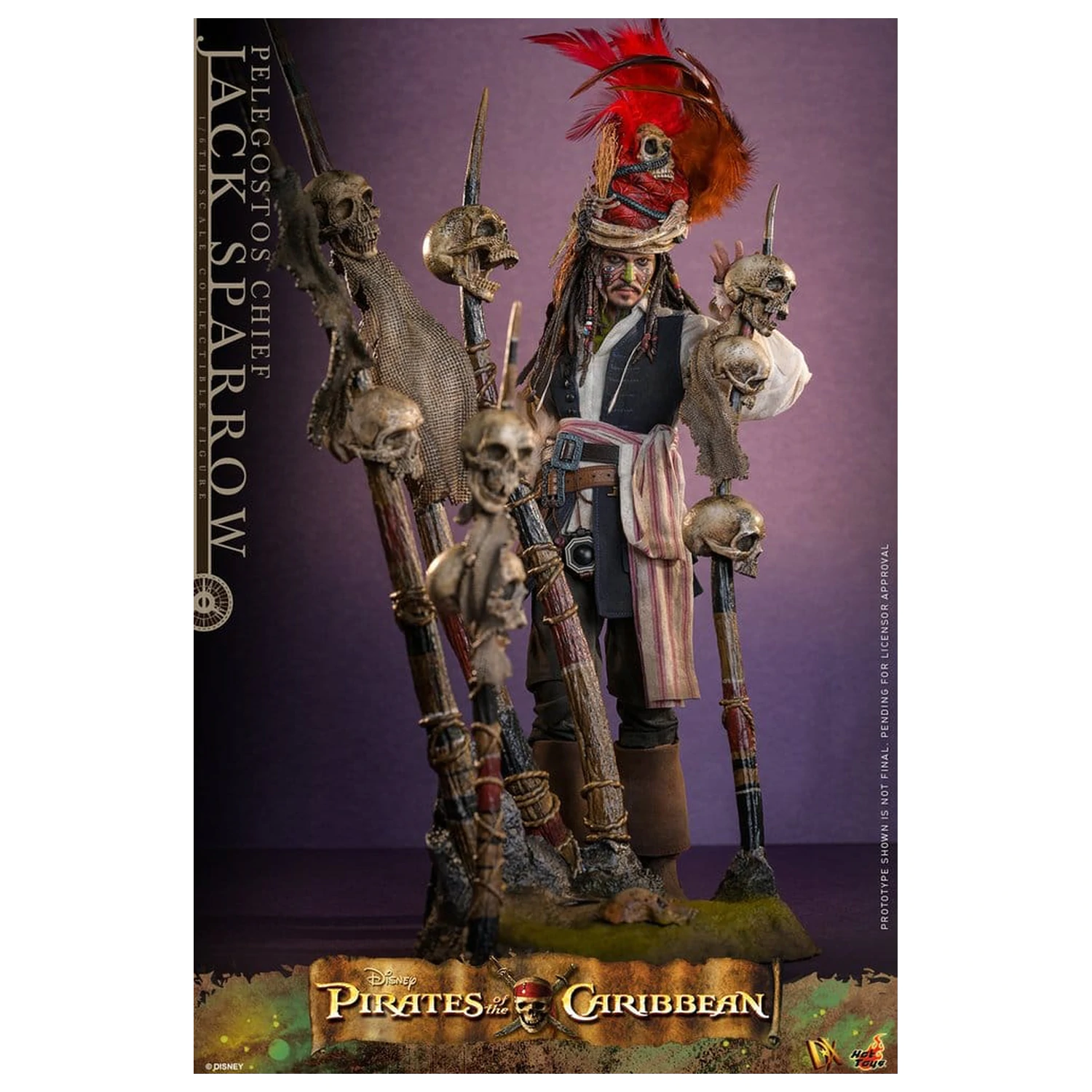 Pirates of the Caribbean: Dead Man's Chest Figurina de acțiune DX la scară 1/6 Pelegostos Chief Jack Sparrow 30 cm poza produsului