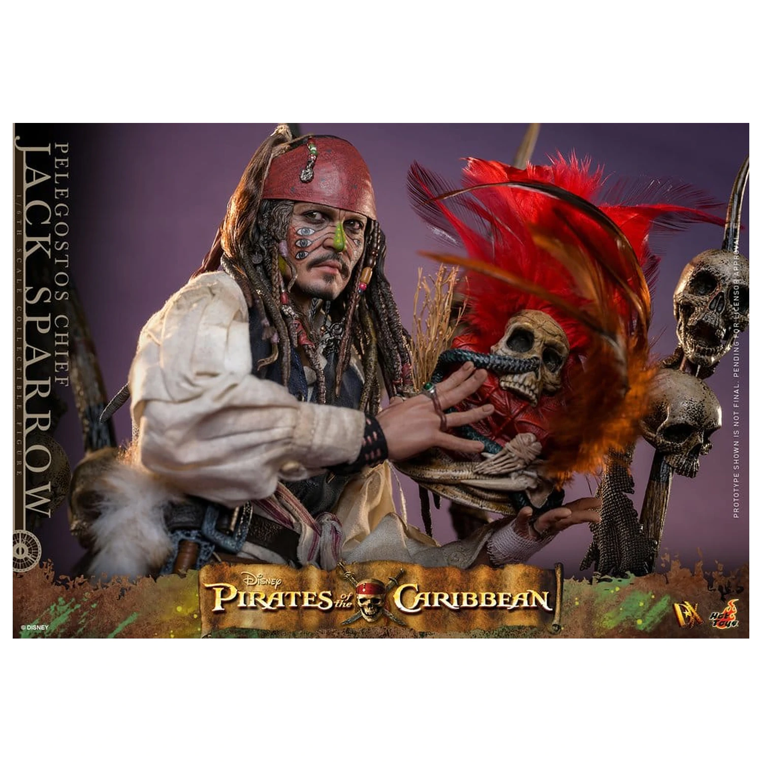 Pirates of the Caribbean: Dead Man's Chest Figurina de acțiune DX la scară 1/6 Pelegostos Chief Jack Sparrow 30 cm poza produsului