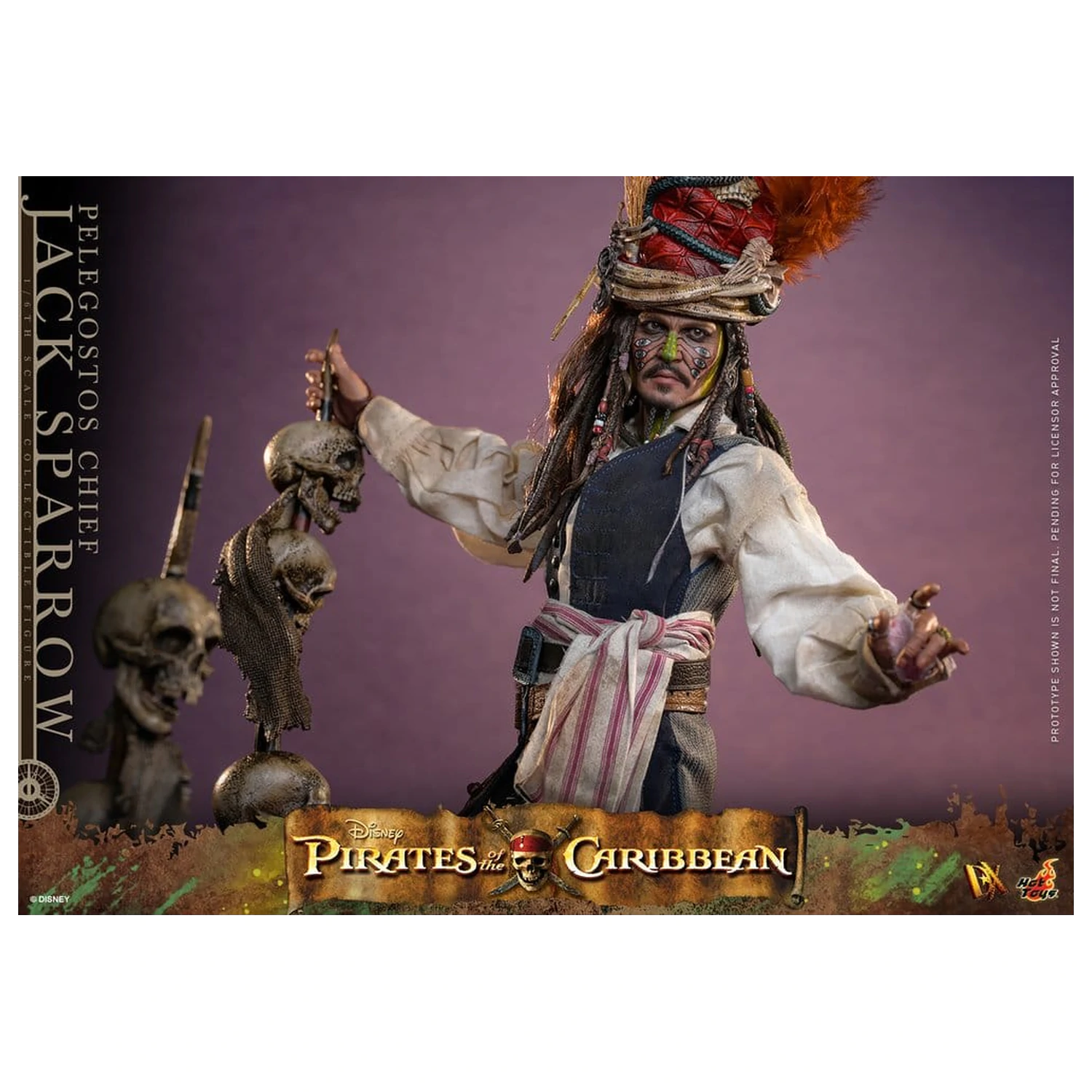 Pirates of the Caribbean: Dead Man's Chest Figurina de acțiune DX la scară 1/6 Pelegostos Chief Jack Sparrow 30 cm poza produsului