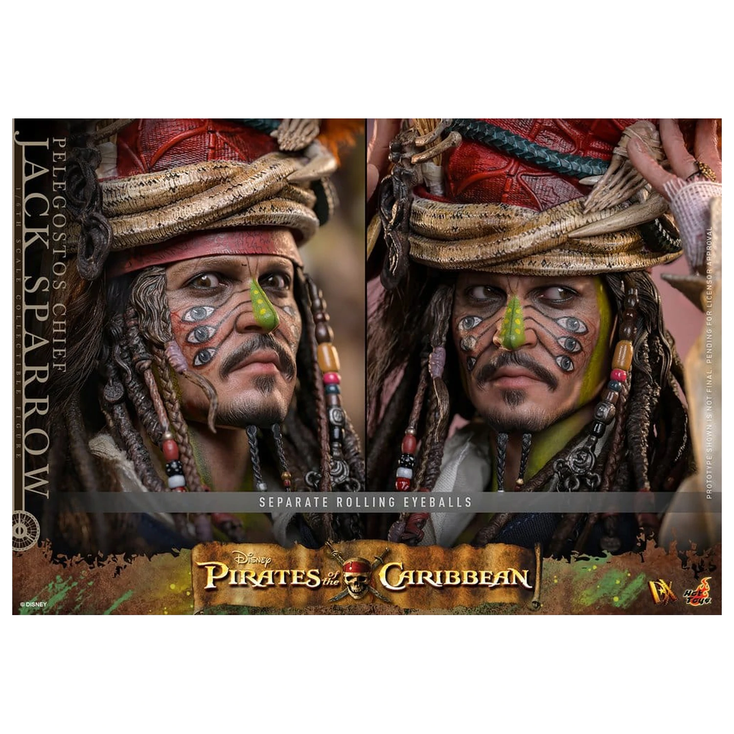 Pirates of the Caribbean: Dead Man's Chest Figurina de acțiune DX la scară 1/6 Pelegostos Chief Jack Sparrow 30 cm poza produsului