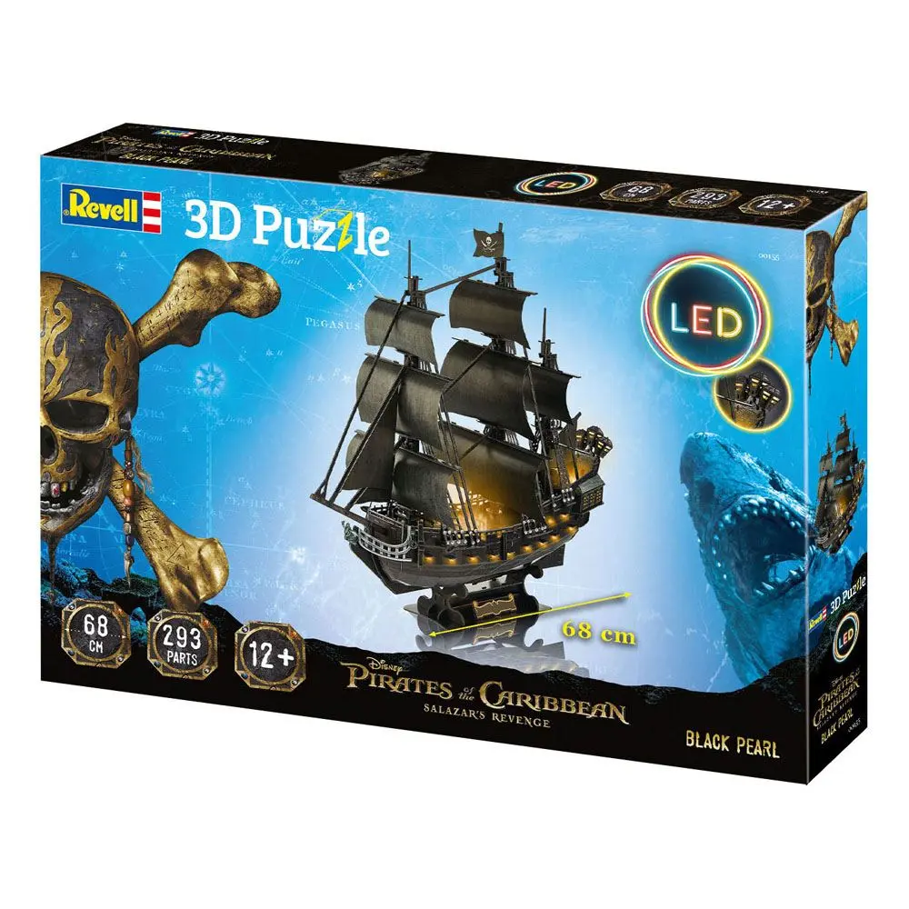 Puzzle 3D Pirații din Caraibe: Mortii nu spun povești Black Pearl LED Edition poza produsului