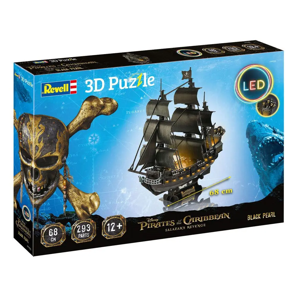 Puzzle 3D Pirații din Caraibe: Mortii nu spun povești Black Pearl LED Edition poza produsului