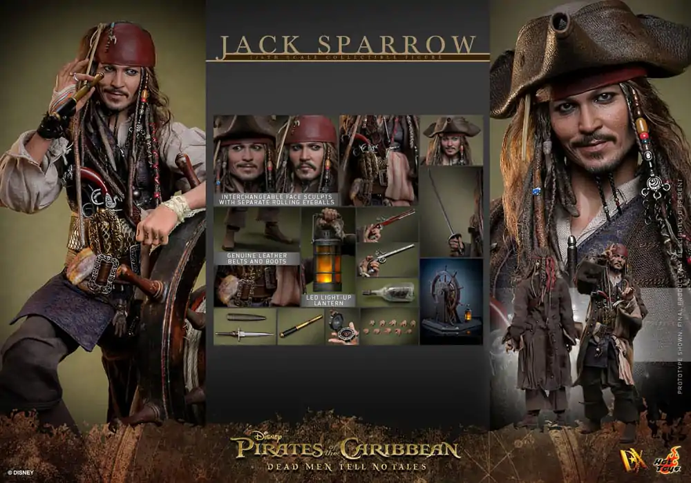 Pirates of the Caribbean: Dead Men Tell No Tales Figurina de acțiune DX 1/6 Jack Sparrow 30 cm poza produsului