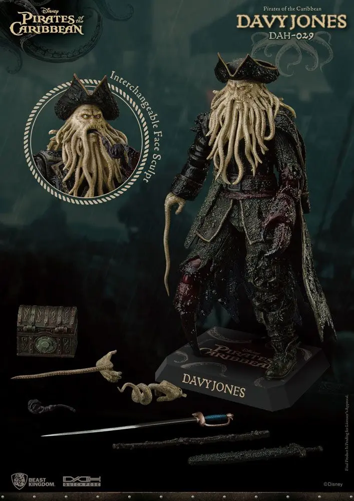Pirates of the Caribbean Dynamic 8ction Heroes Figurina de acțiune 1/9 Davy Jones 20 cm poza produsului