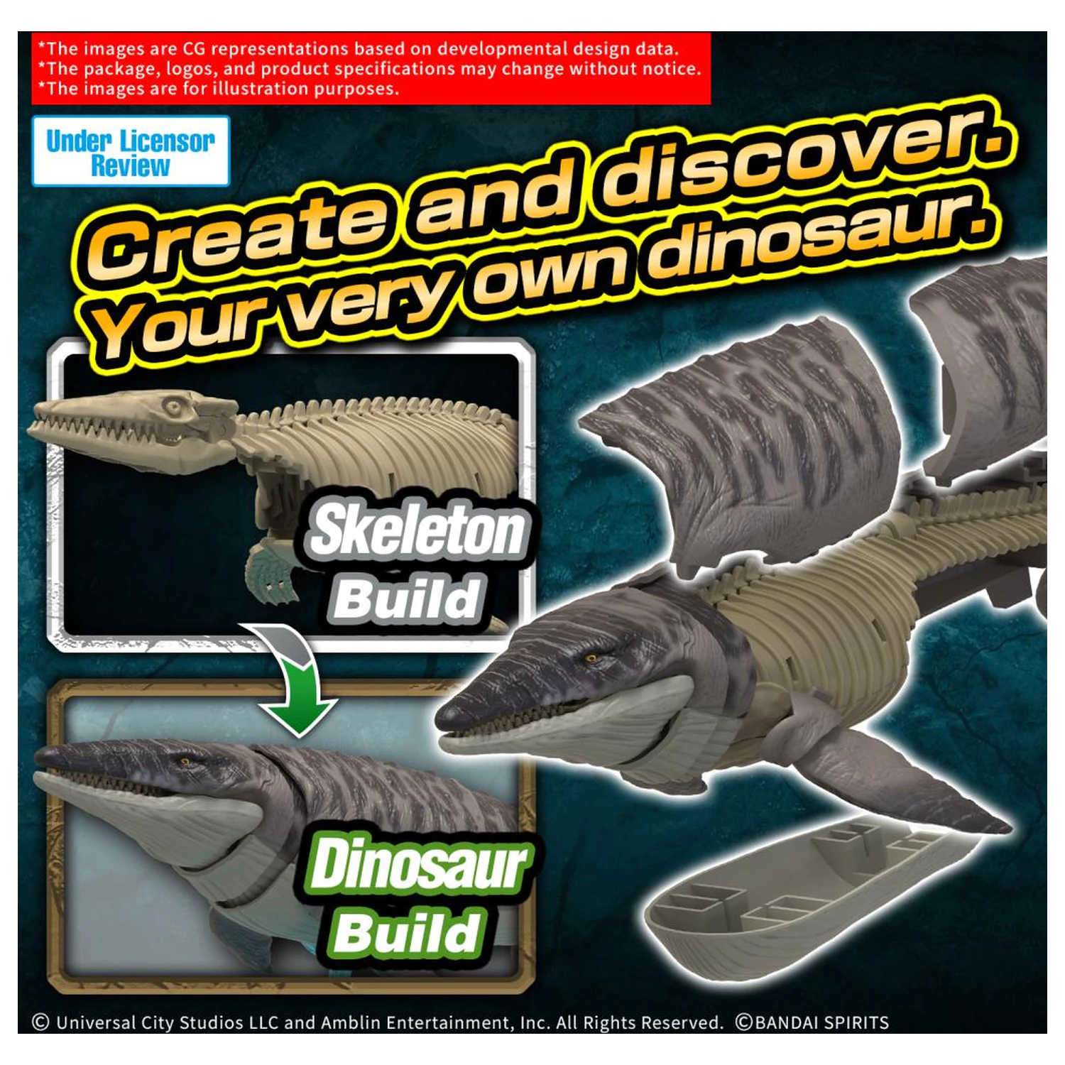Plannosaurus Jurassic World Mosasaurus Model Kit poza produsului
