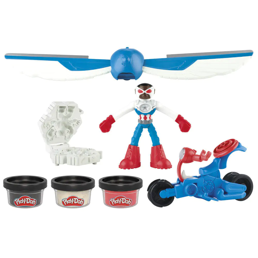 Play-Doh Marvel Captain America Mașină de tuns iarba Motor mower poza produsului