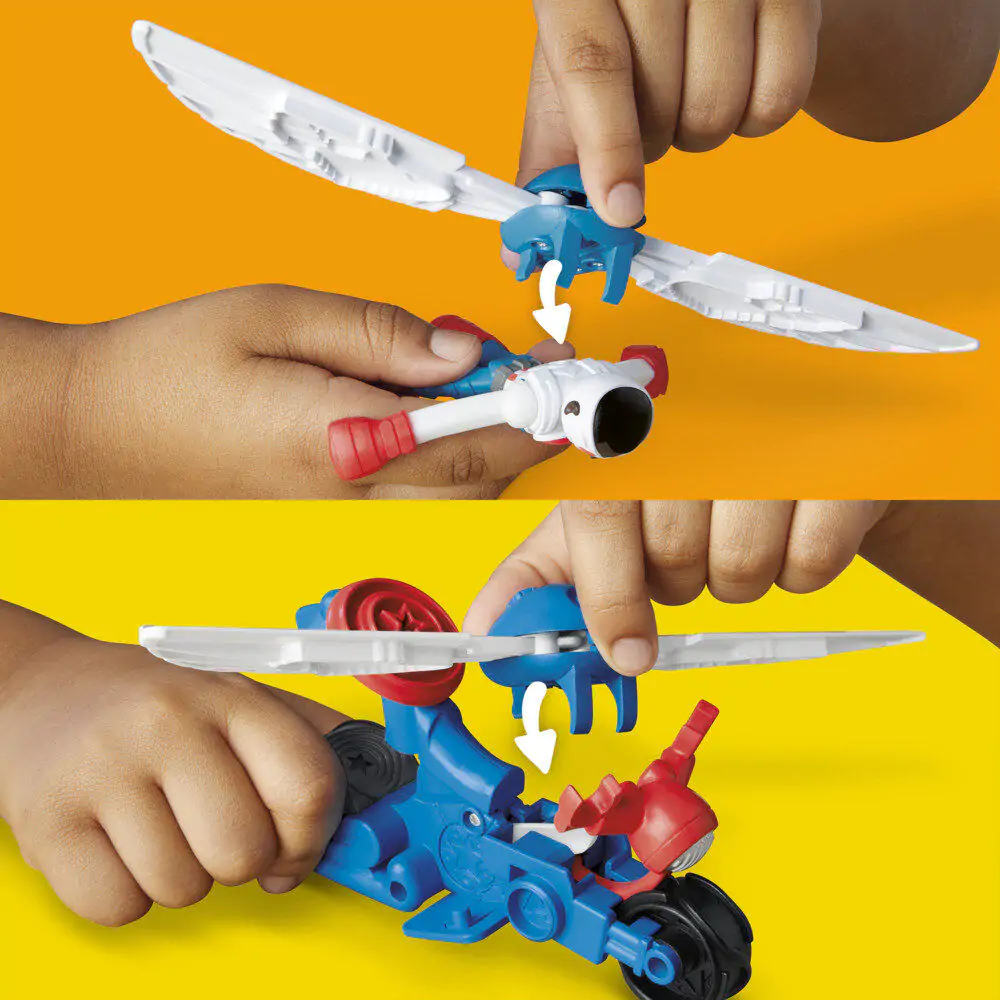 Play-Doh Marvel Captain America Mașină de tuns iarba Motor mower poza produsului