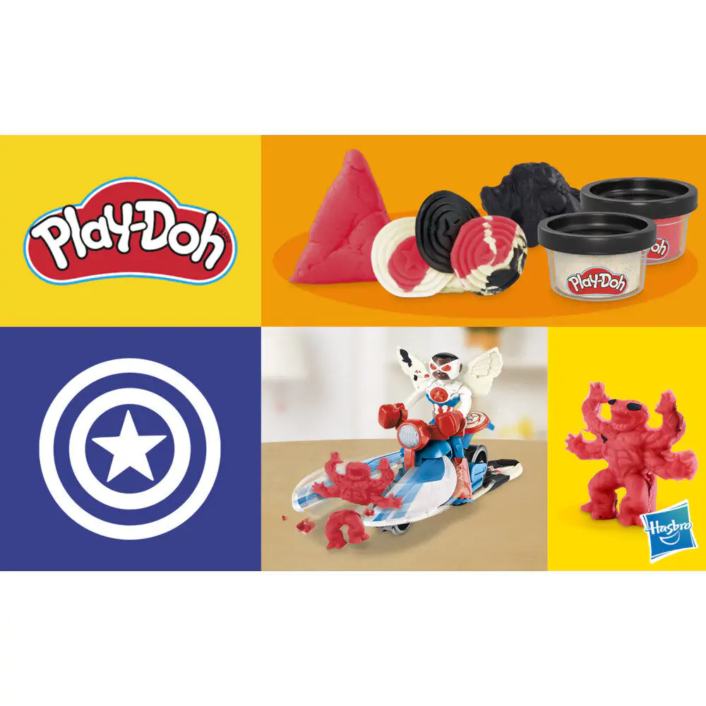 Play-Doh Marvel Captain America Mașină de tuns iarba Motor mower poza produsului