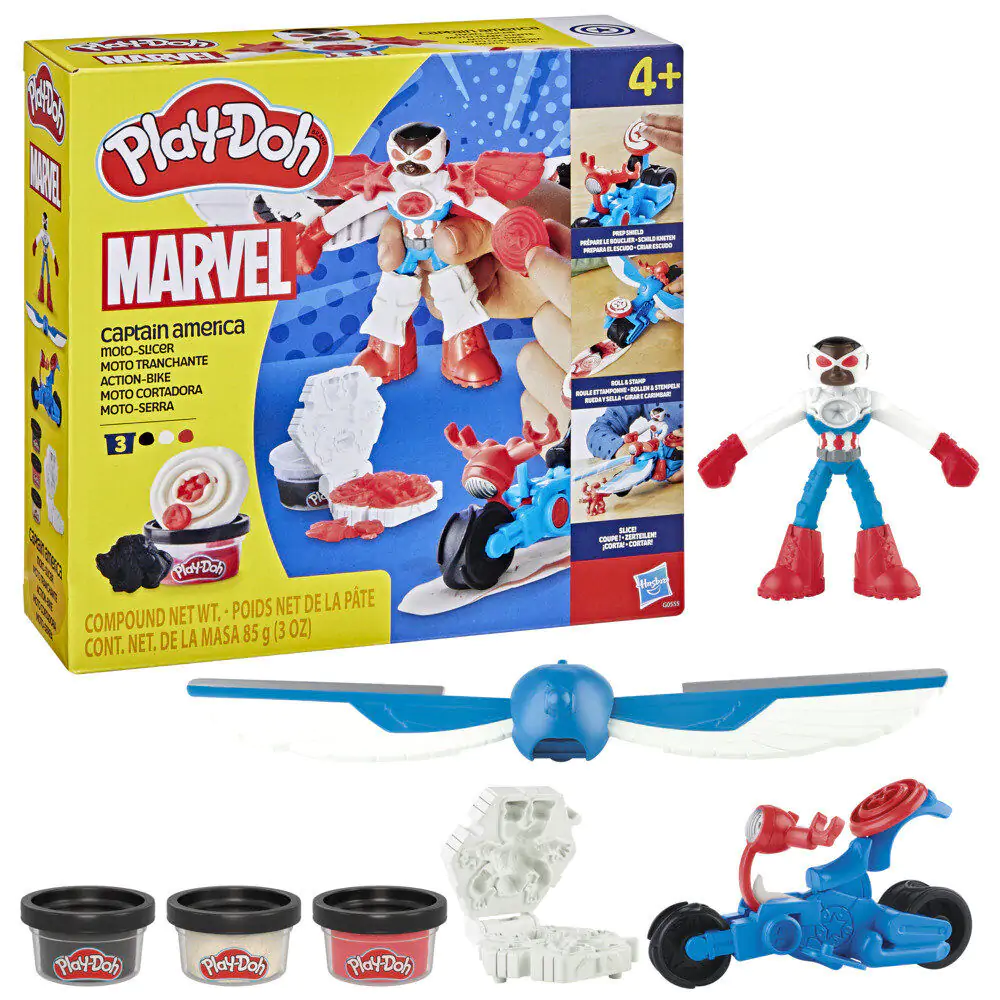 Play-Doh Marvel Captain America Mașină de tuns iarba Motor mower poza produsului