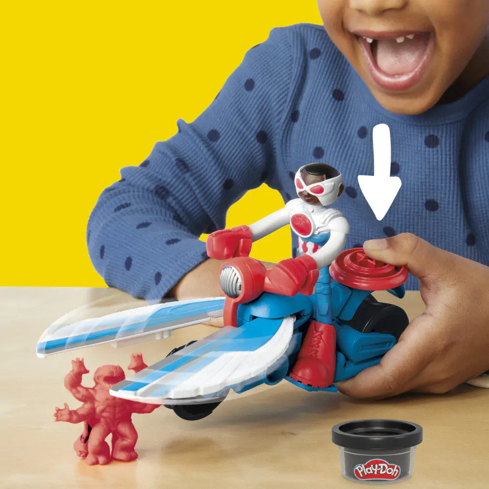 Play-Doh Marvel Captain America Mașină de tuns iarba Motor mower poza produsului