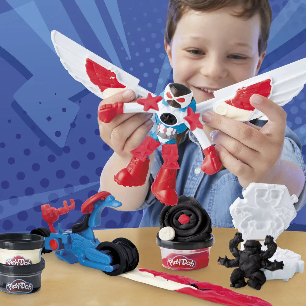 Play-Doh Marvel Captain America Mașină de tuns iarba Motor mower poza produsului